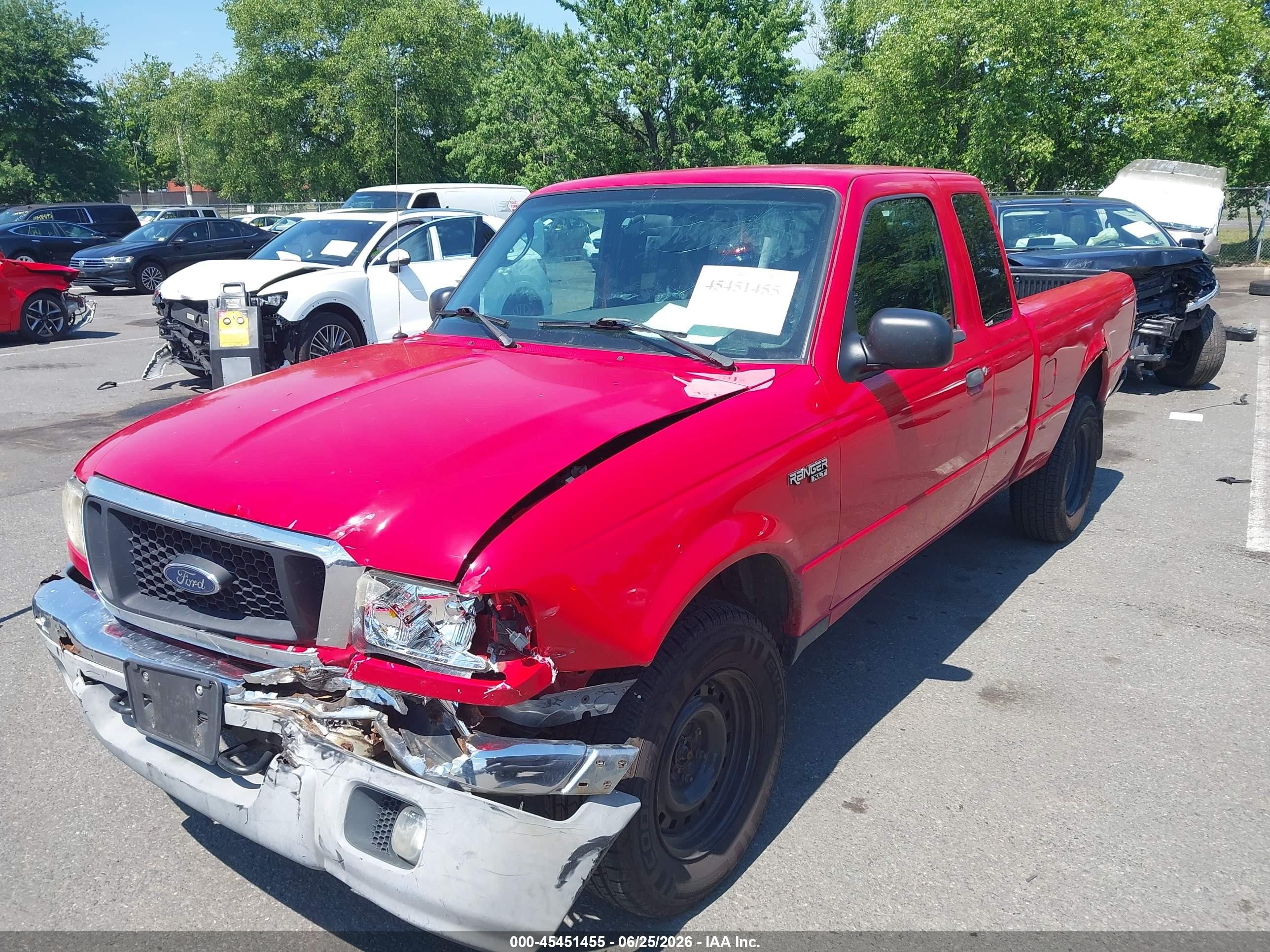 2005 Ford Ranger Edge/fx4 Level Ii/fx4 Off-road/xlt Red vin: 1FTZR45E55PA12989