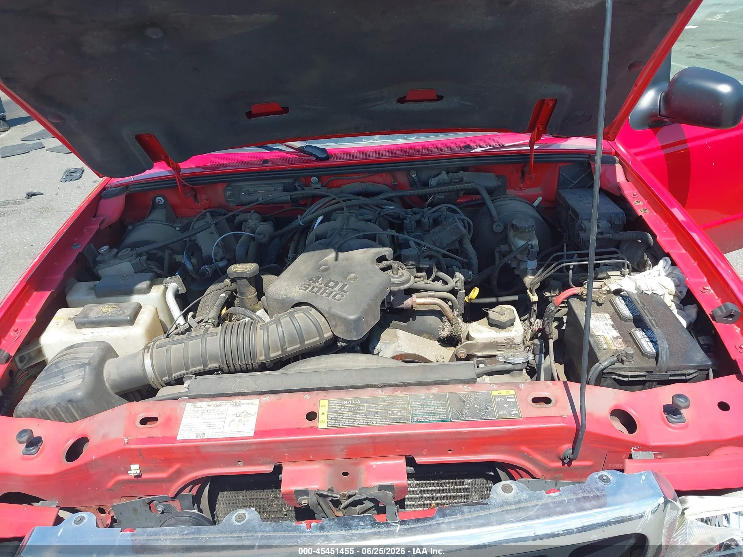 2005 Ford Ranger Edge/fx4 Level Ii/fx4 Off-road/xlt Red vin: 1FTZR45E55PA12989