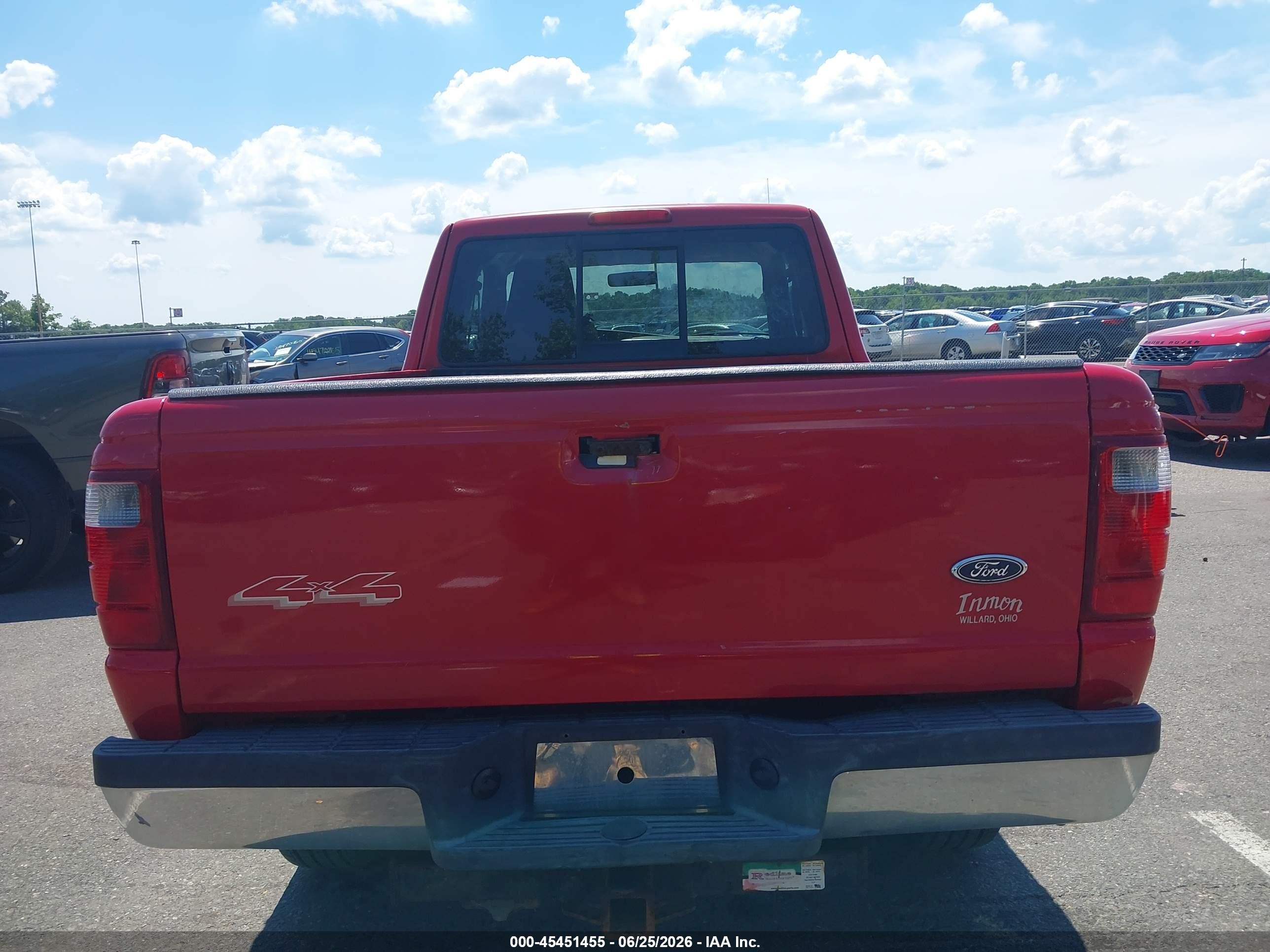 2005 Ford Ranger Edge/fx4 Level Ii/fx4 Off-road/xlt Red vin: 1FTZR45E55PA12989