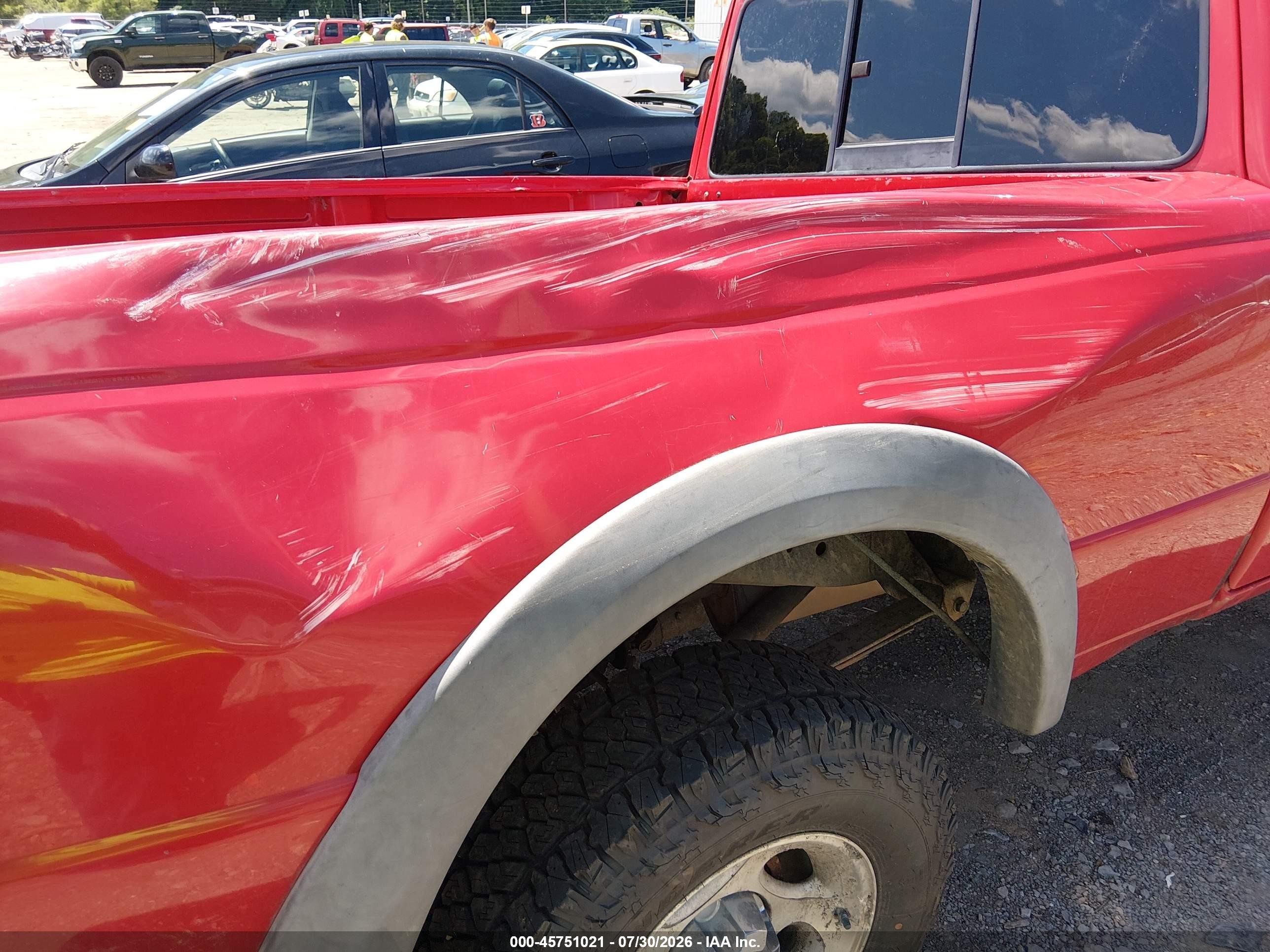 2002 Ford Ranger Edge/xlt Red vin: 1FTZR45E62TA00658