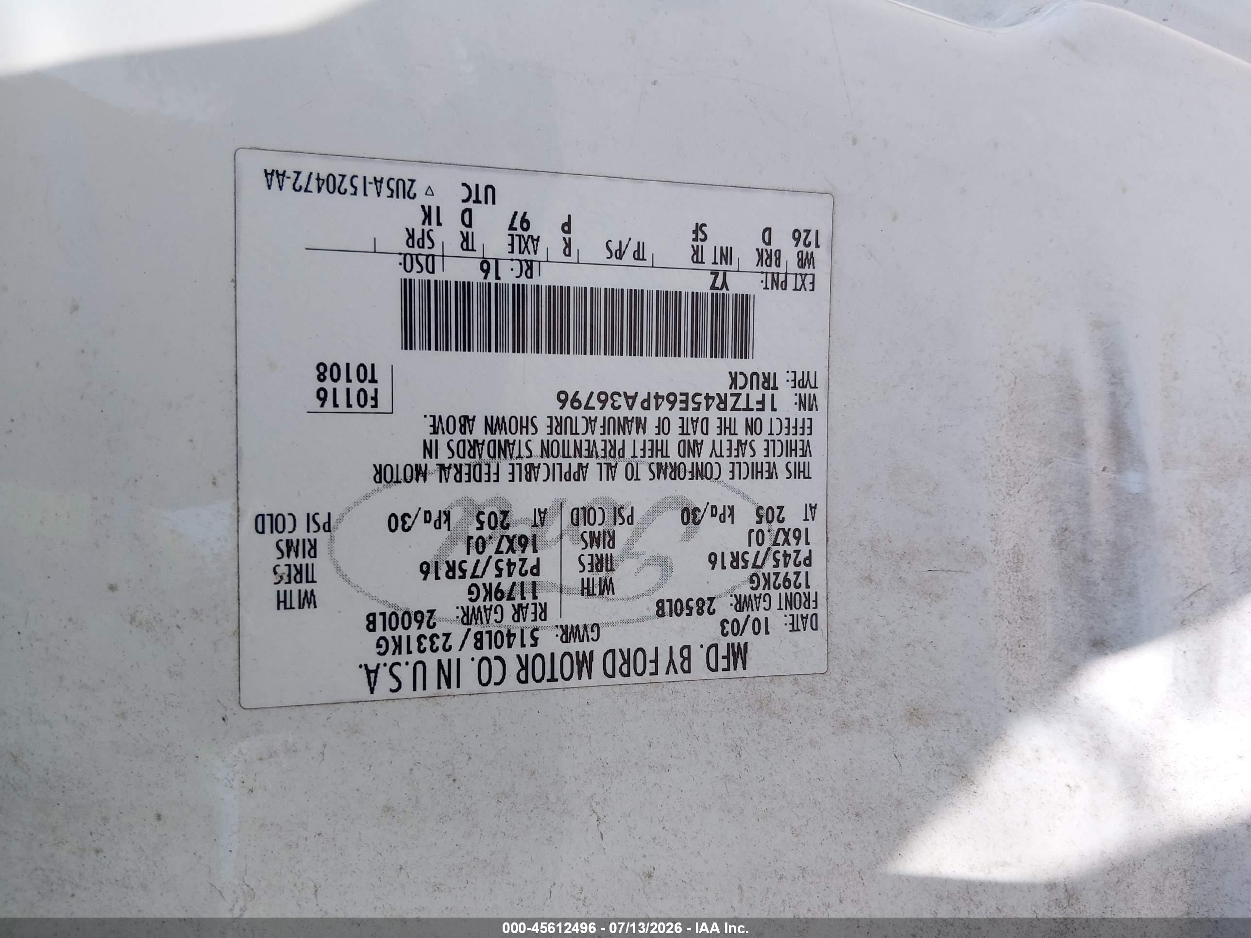 2004 Ford Ranger Edge/tremor/xlt White vin: 1FTZR45E64PA36796