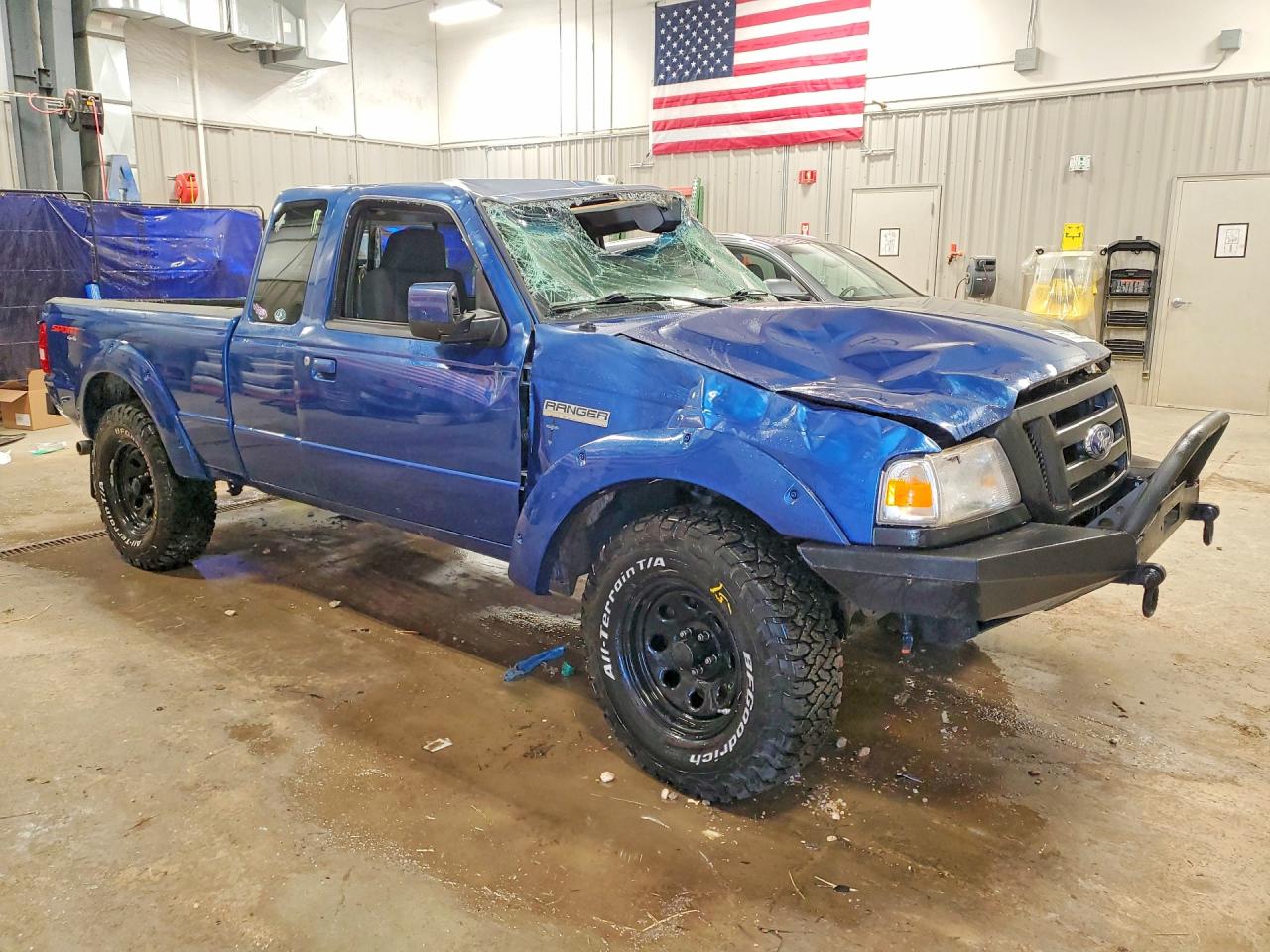 2007 Ford Ranger Super Cab Blue vin: 1FTZR45E67PA06993