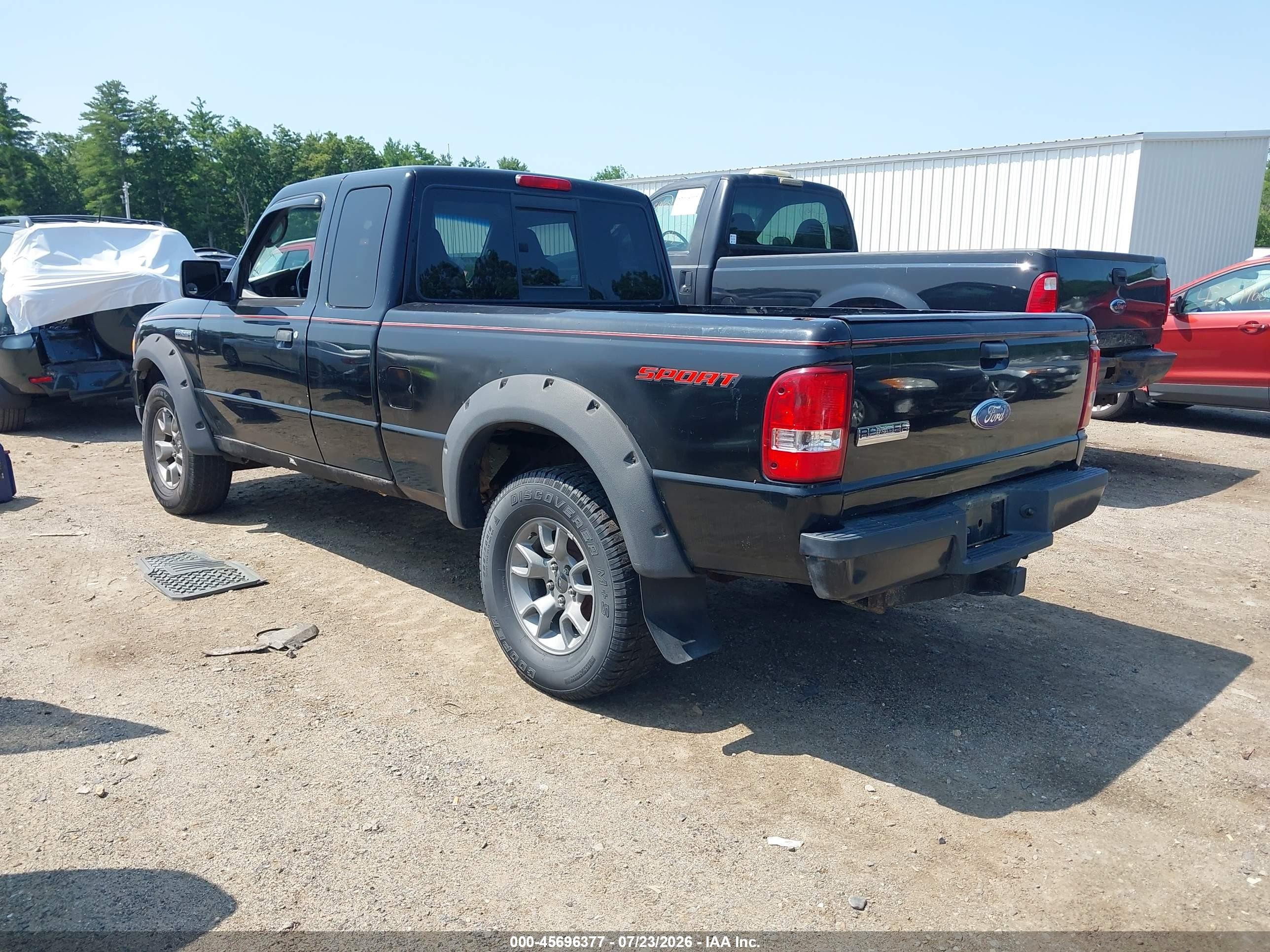 2007 Ford Ranger Fx4 Level Ii/fx4 Off-road/sport/xlt Black vin: 1FTZR45E67PA73254