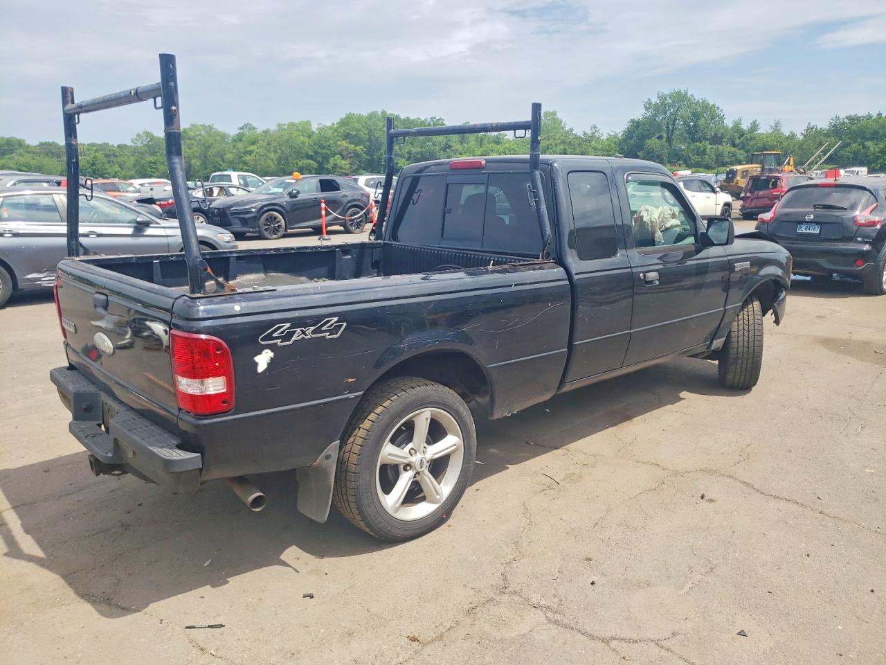 2007 Ford Ranger Super Cab Black vin: 1FTZR45E67PA93133