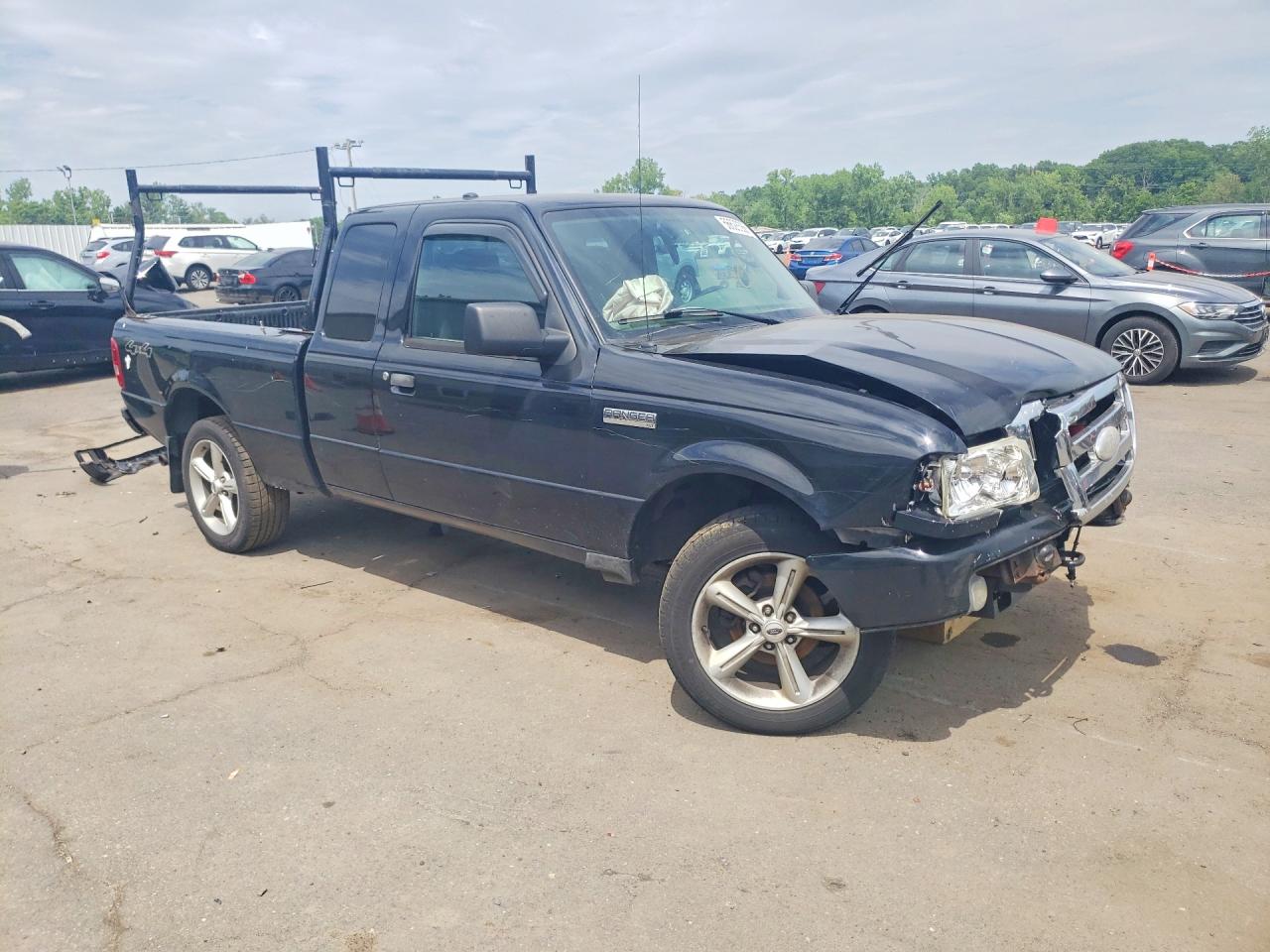2007 Ford Ranger Super Cab Black vin: 1FTZR45E67PA93133