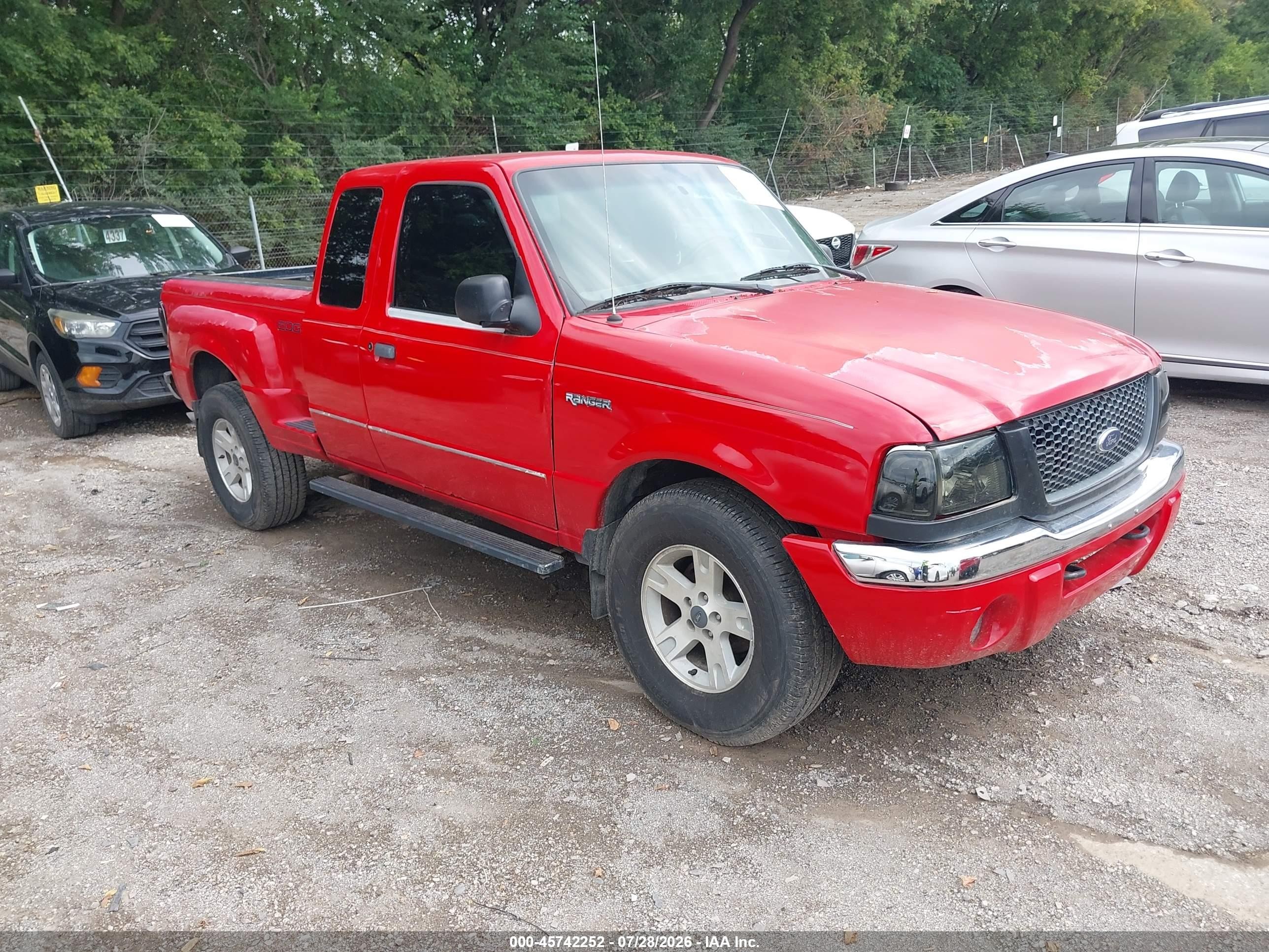 2002 Ford Ranger Edge/xlt Red vin: 1FTZR45E72PA76625