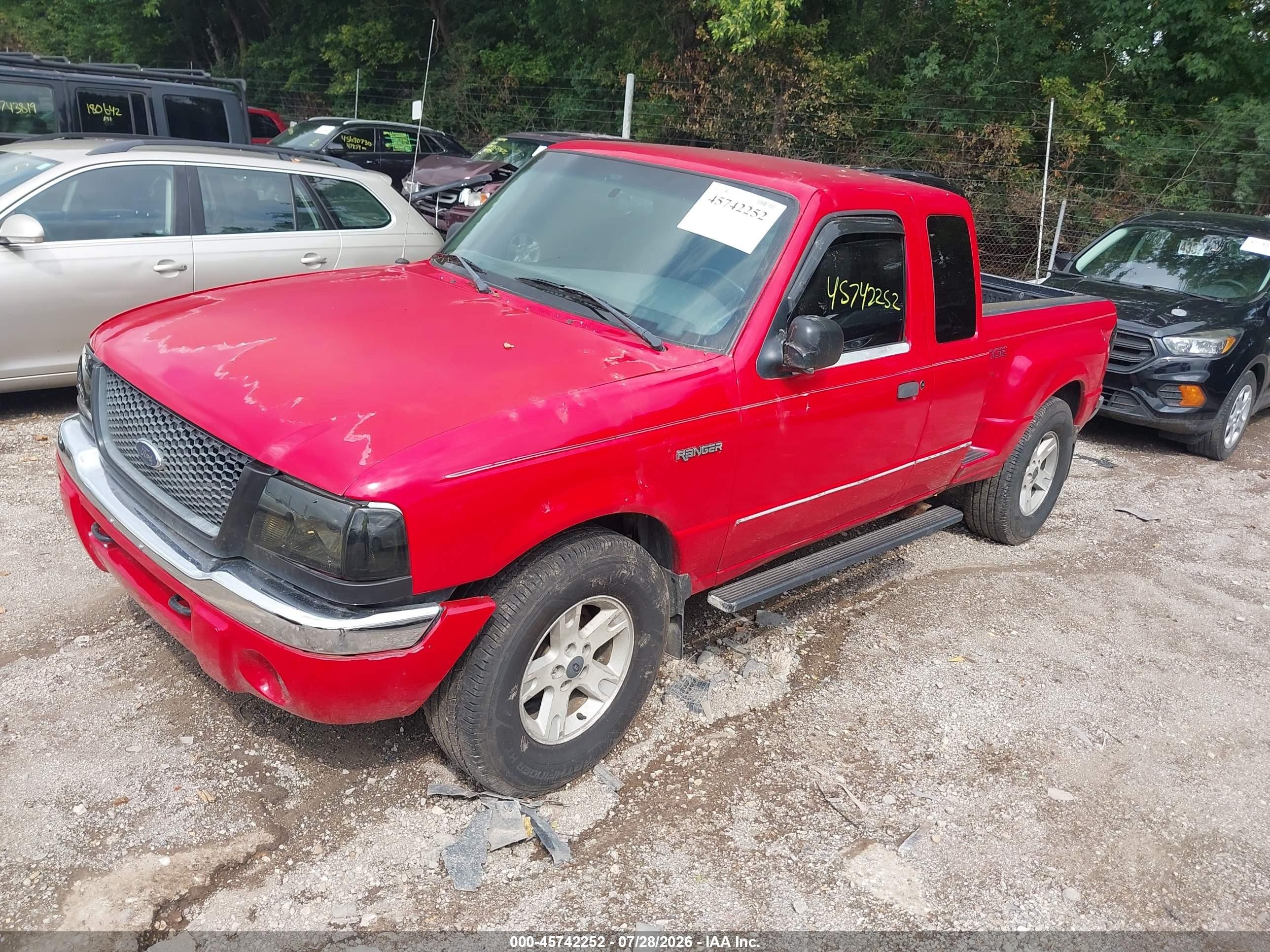 2002 Ford Ranger Edge/xlt Красный vin: 1FTZR45E72PA76625