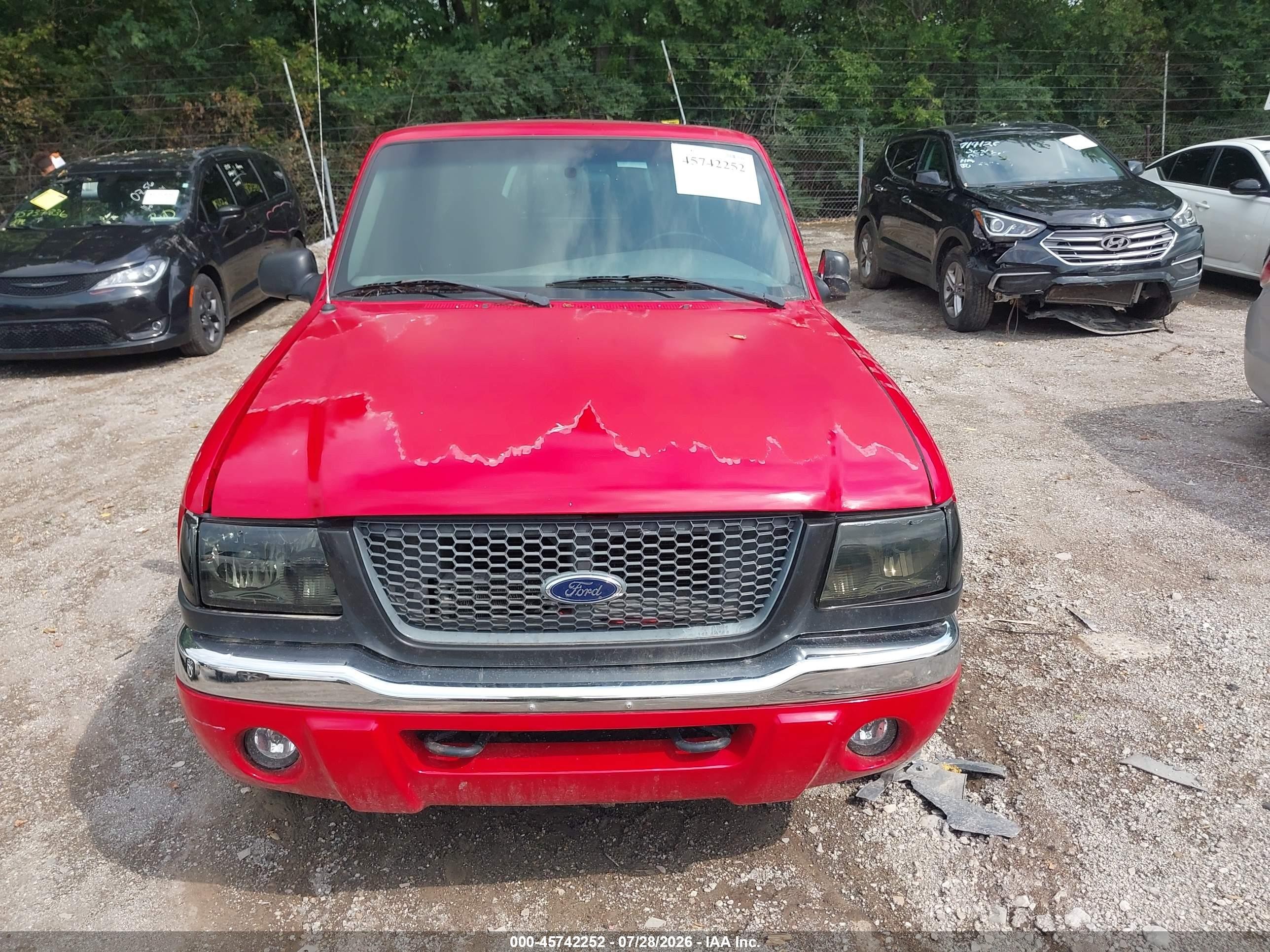 2002 Ford Ranger Edge/xlt Красный vin: 1FTZR45E72PA76625