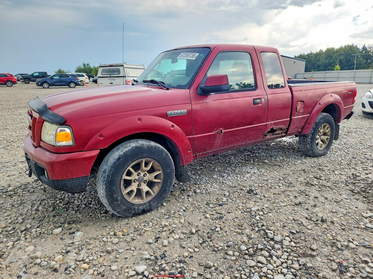 2007 Ford Ranger Super Cab Burgundy vin: 1FTZR45E77PA52249