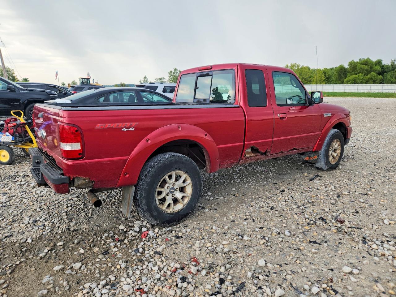 2007 Ford Ranger Super Cab Burgundy vin: 1FTZR45E77PA52249