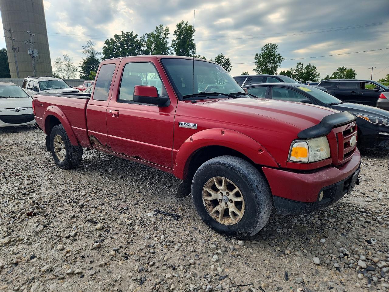 2007 Ford Ranger Super Cab Burgundy vin: 1FTZR45E77PA52249