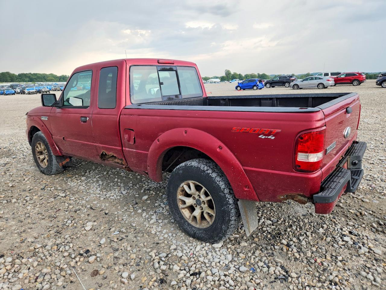 2007 Ford Ranger Super Cab Burgundy vin: 1FTZR45E77PA52249