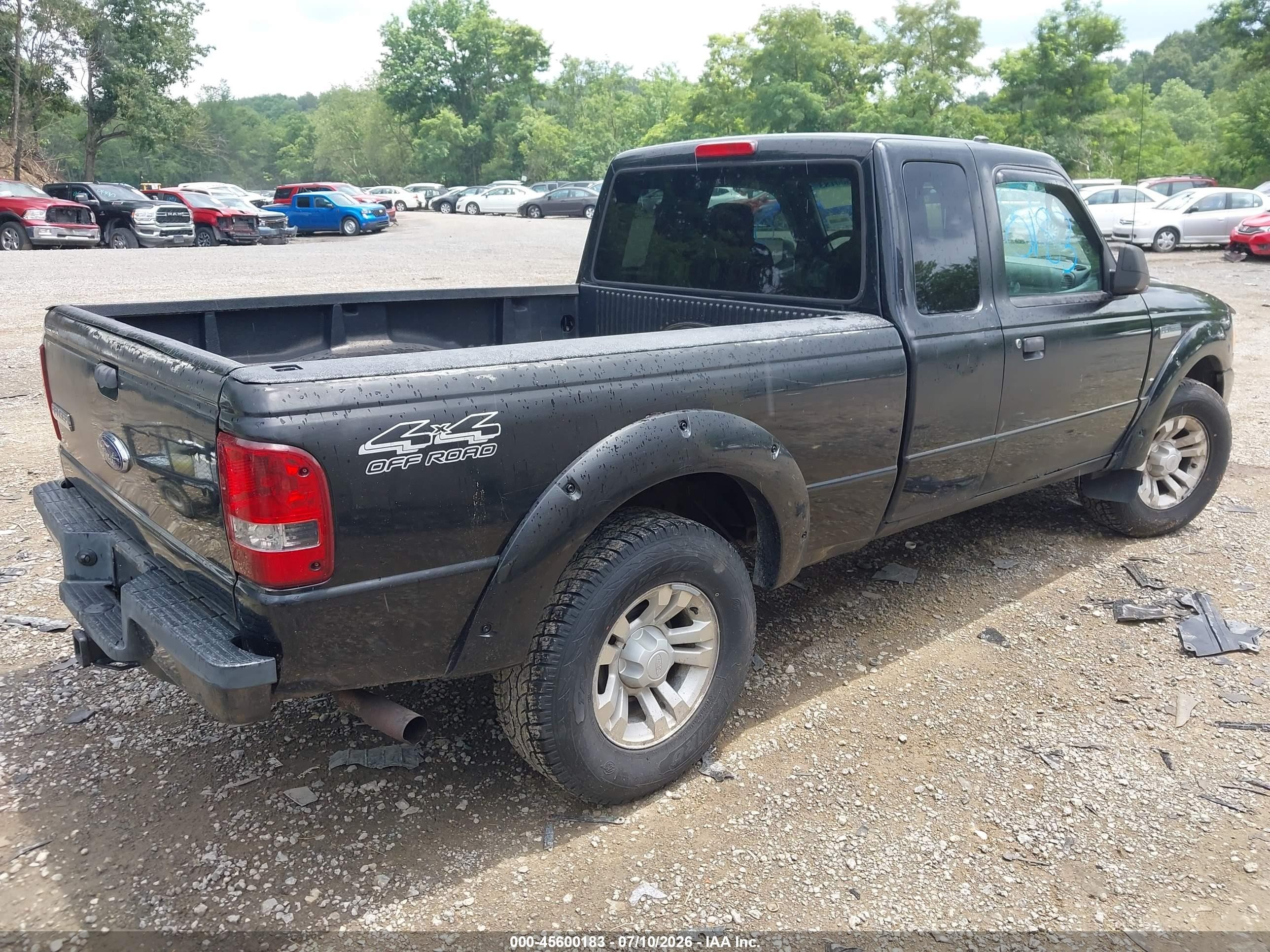 2008 Ford Ranger Fx4 Off-rd/sport/xlt Black vin: 1FTZR45E78PA71014