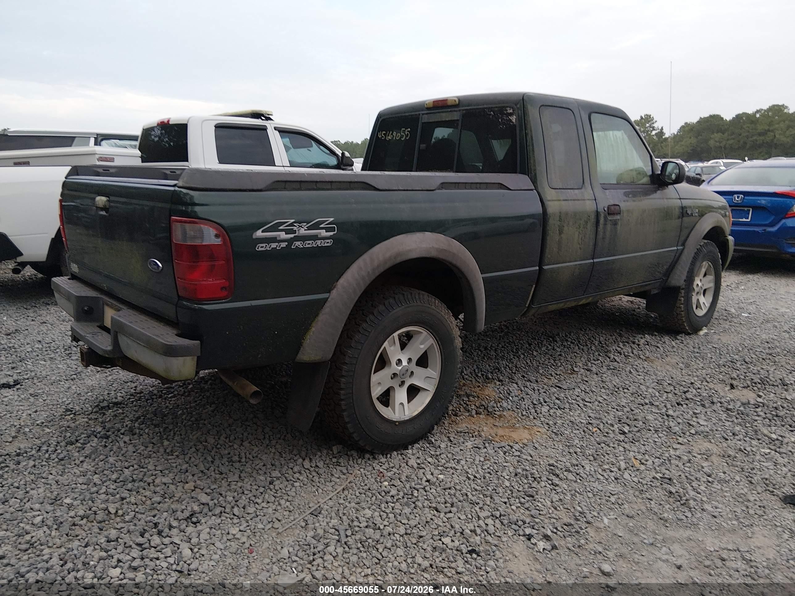 2002 Ford Ranger Edge/xlt Green vin: 1FTZR45E82PA23089