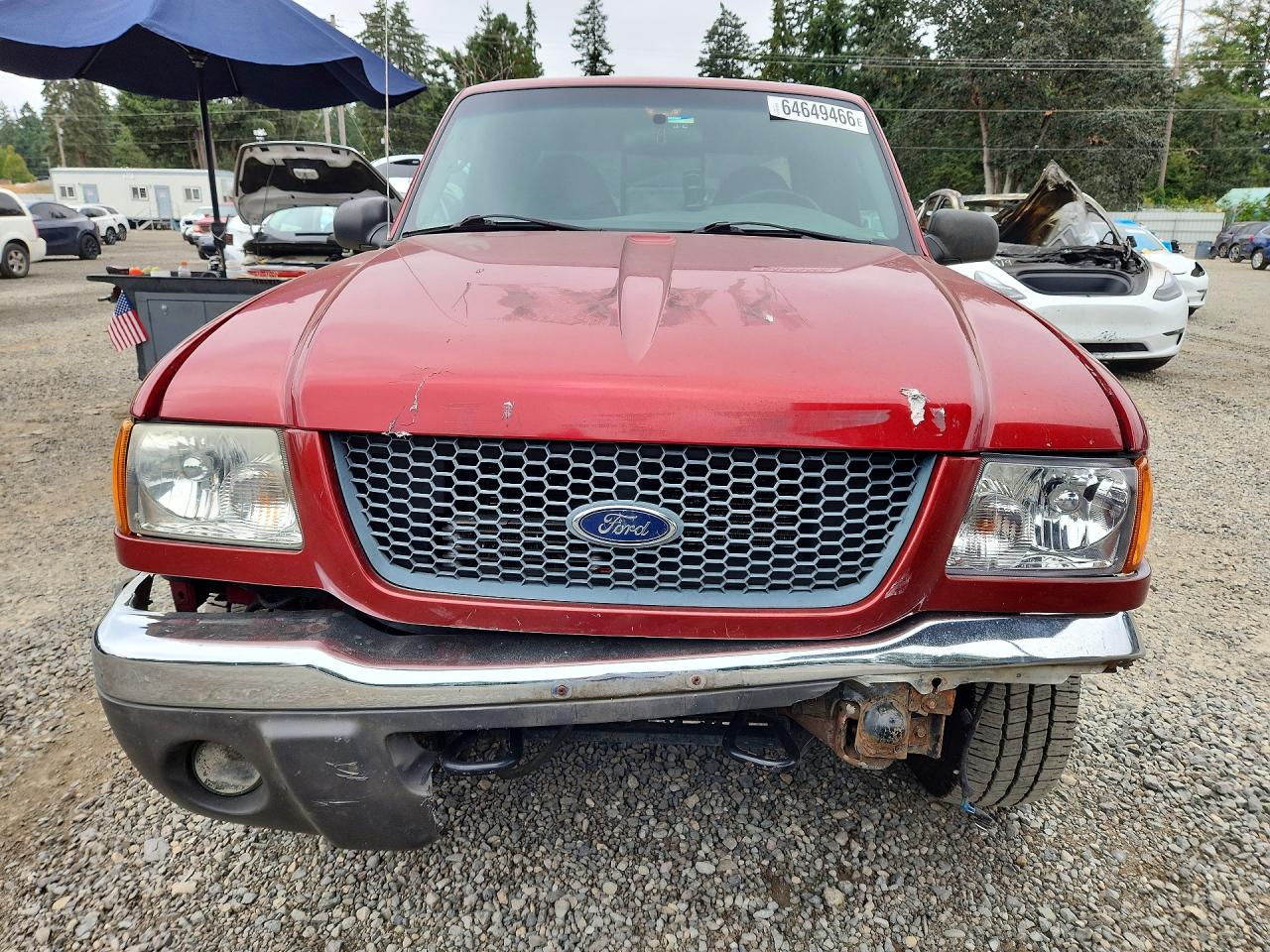 2003 Ford Ranger Super Cab Red vin: 1FTZR45E83PB45646