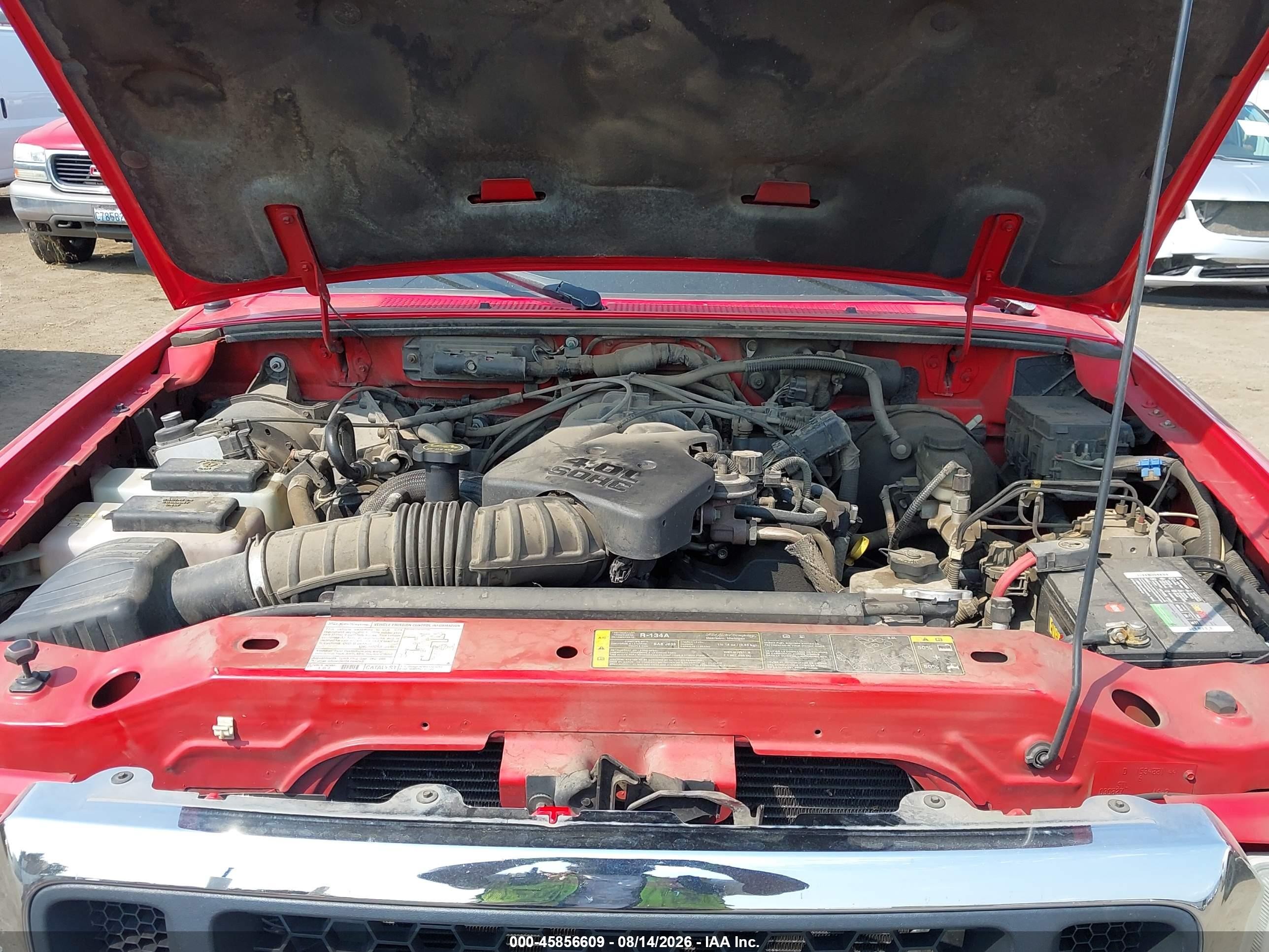 2004 Ford Ranger Edge/tremor/xlt Red vin: 1FTZR45E84PA11883