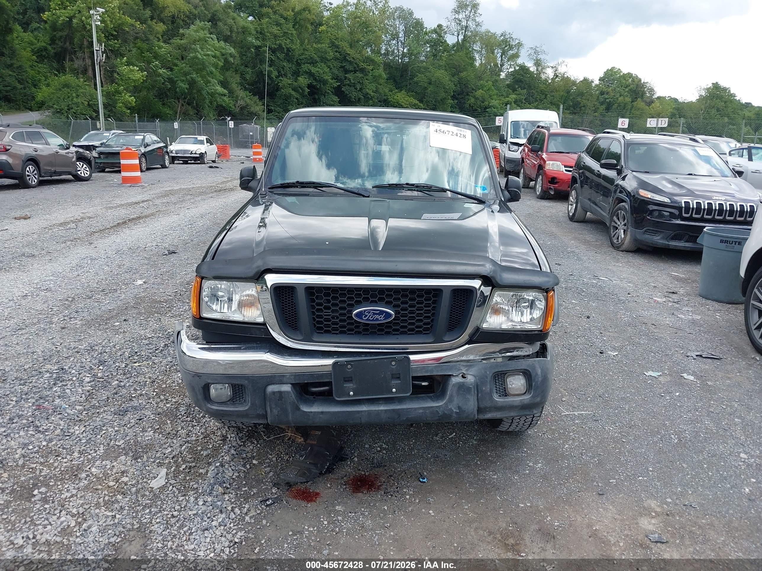 2004 Ford Ranger Black vin: 1FTZR45E84PA96210