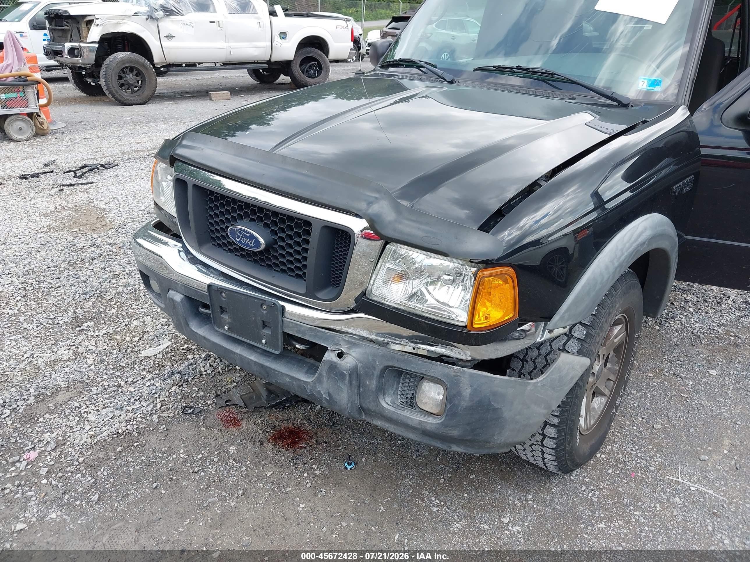 2004 Ford Ranger Black vin: 1FTZR45E84PA96210
