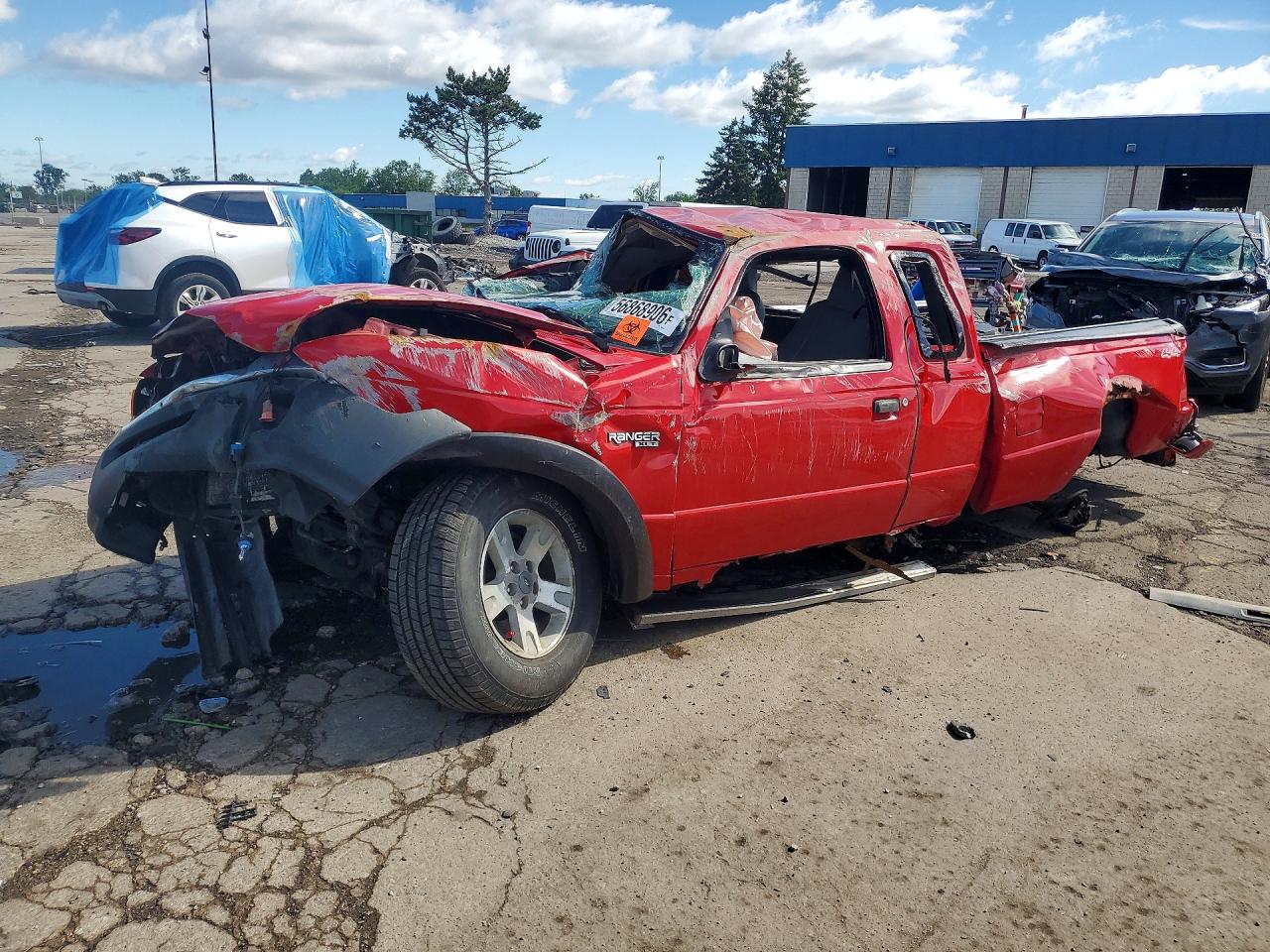 2004 Ford Ranger Super Cab Red vin: 1FTZR45E84PB42778