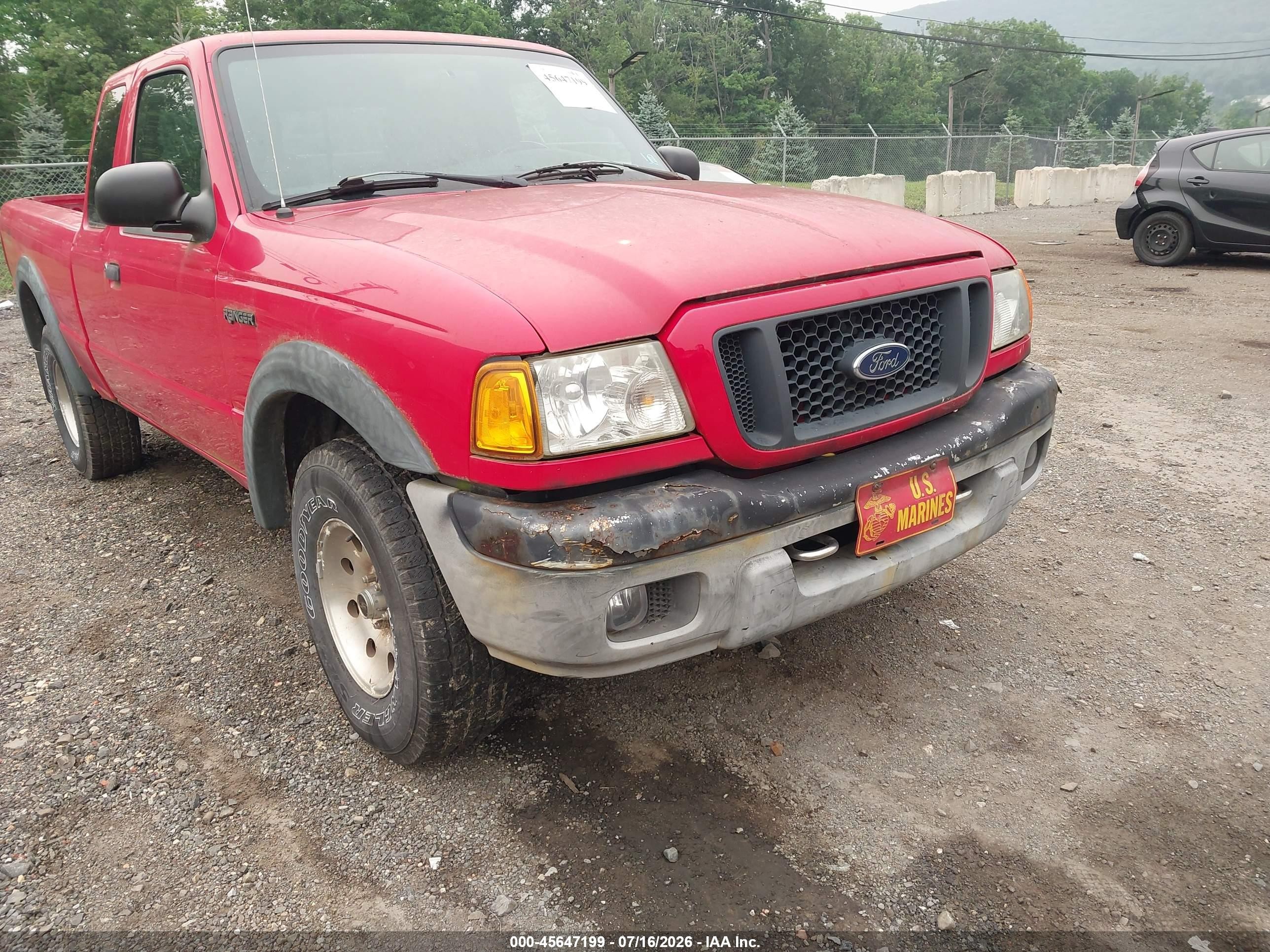 2005 Ford Ranger Edge/fx4 Level Ii/fx4 Off-road/xlt Red vin: 1FTZR45E85PA76511