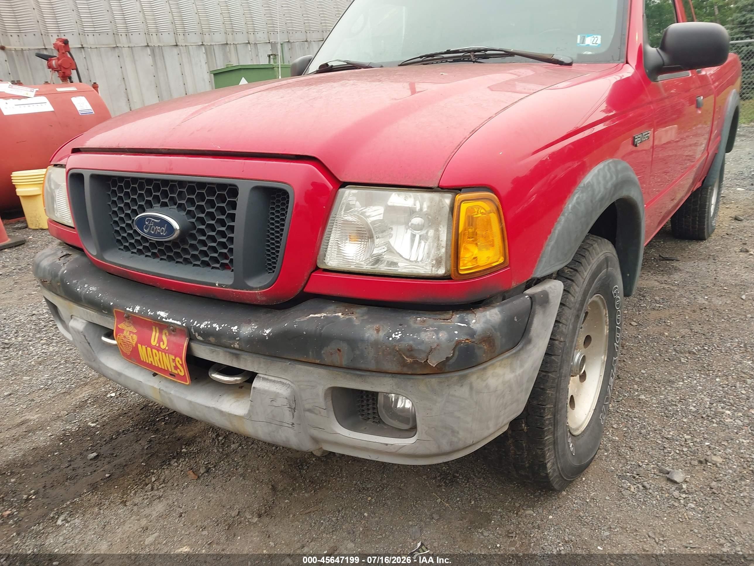 2005 Ford Ranger Edge/fx4 Level Ii/fx4 Off-road/xlt Red vin: 1FTZR45E85PA76511