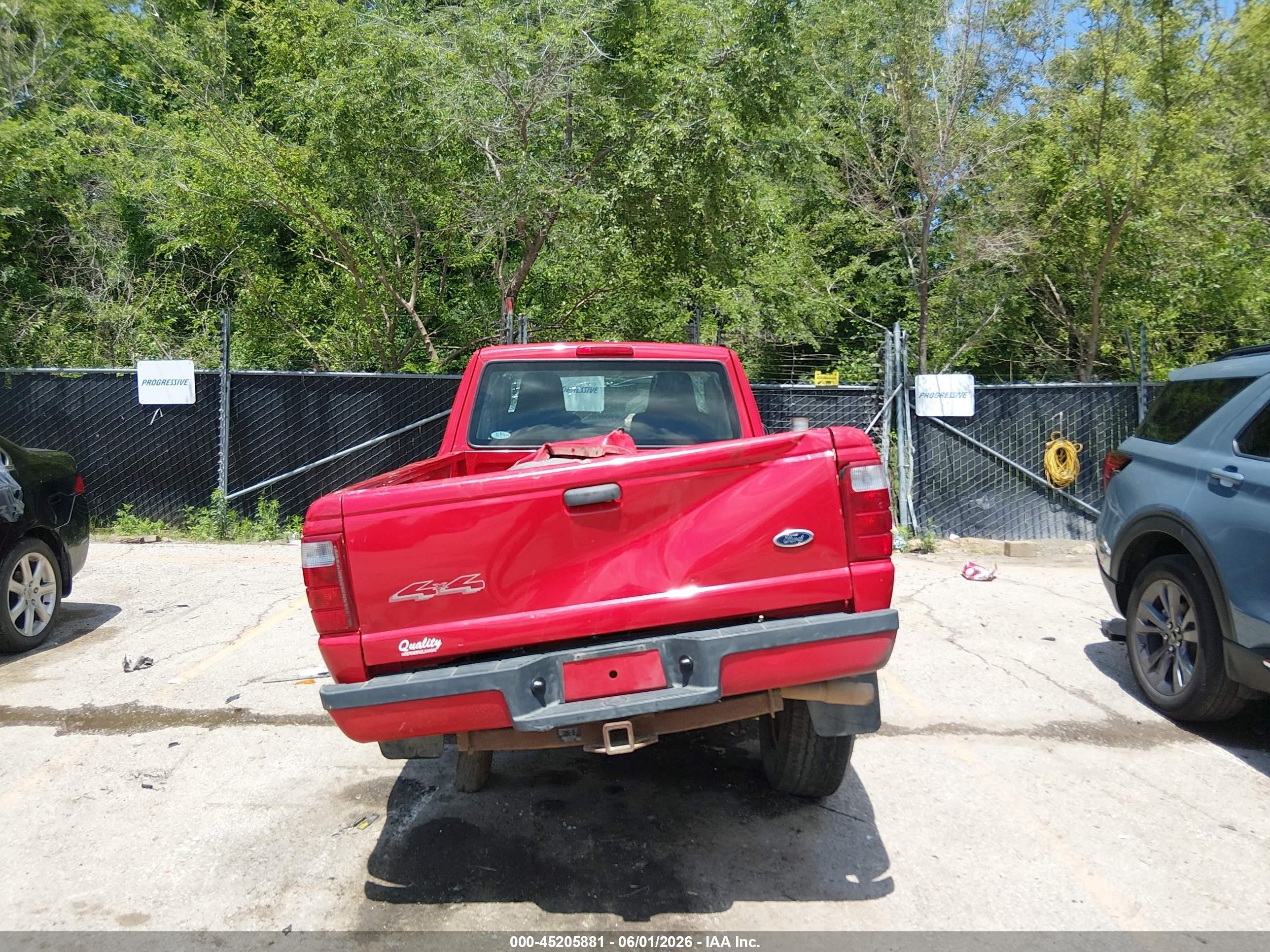 2005 Ford Ranger Edge/fx4 Level Ii/fx4 Off-road/xlt Red vin: 1FTZR45E85PA94877