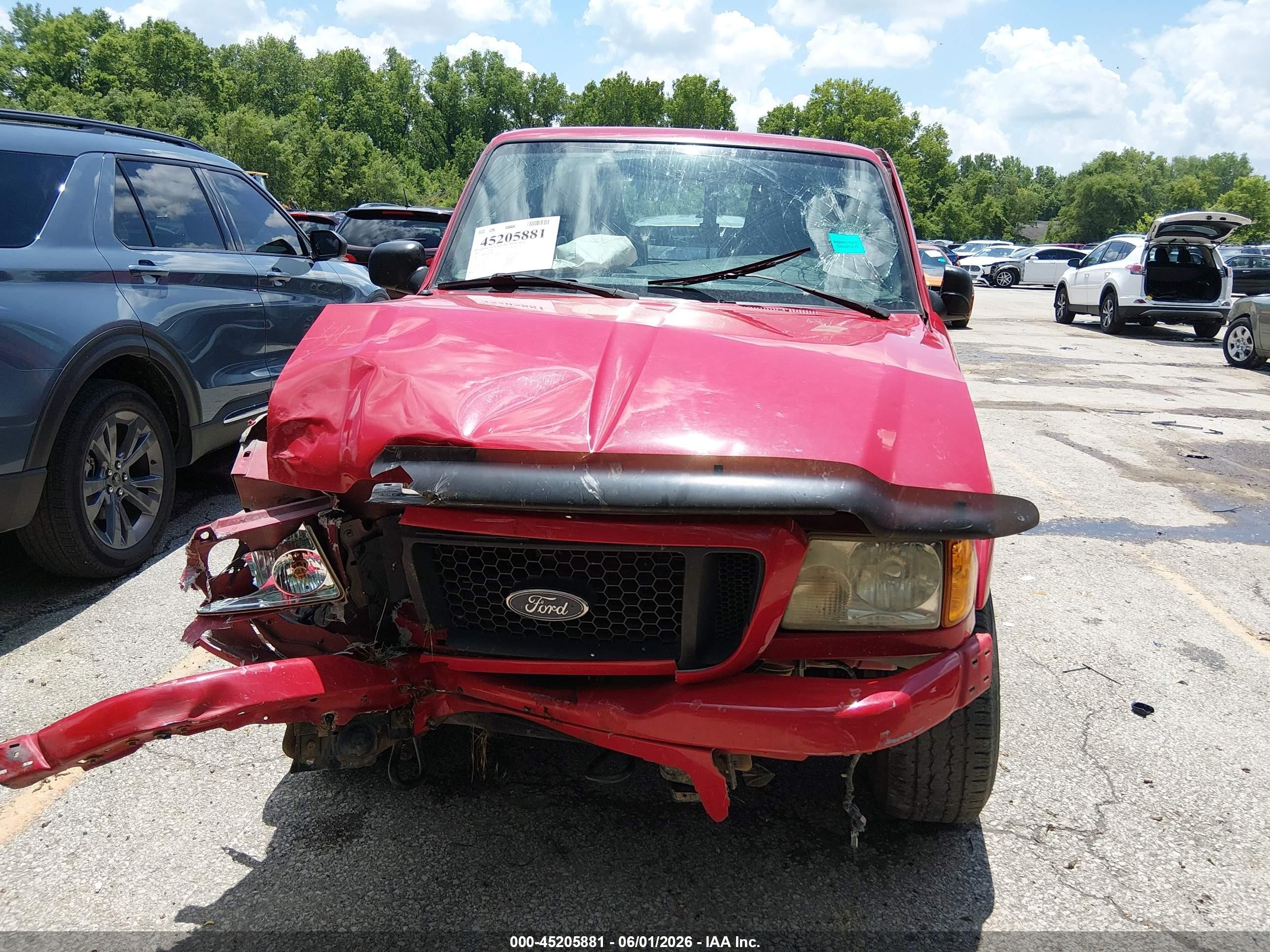 2005 Ford Ranger Edge/fx4 Level Ii/fx4 Off-road/xlt Red vin: 1FTZR45E85PA94877
