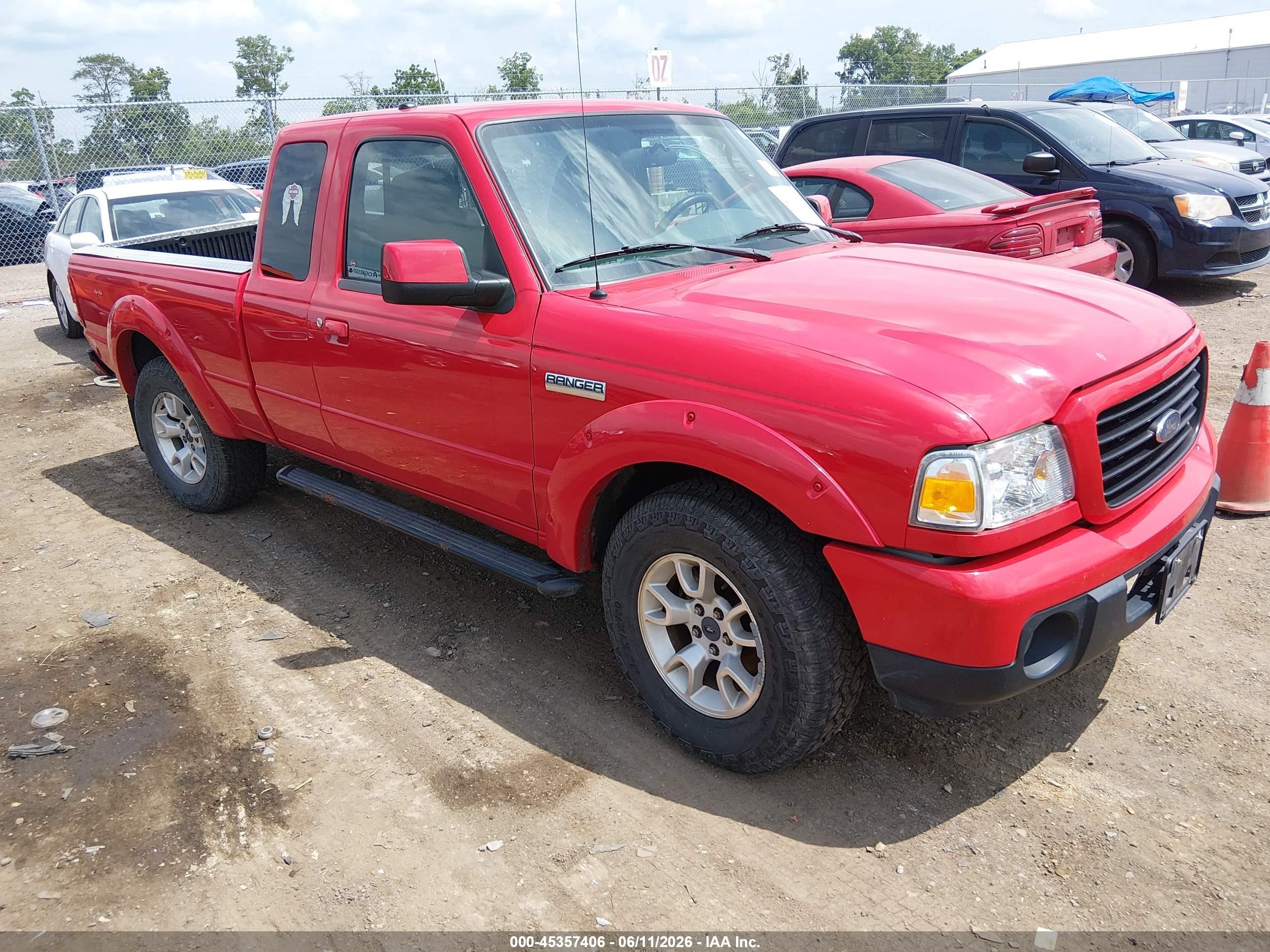 2009 Ford Ranger Fx4 Off-road/sport/xlt Red vin: 1FTZR45E89PA42414