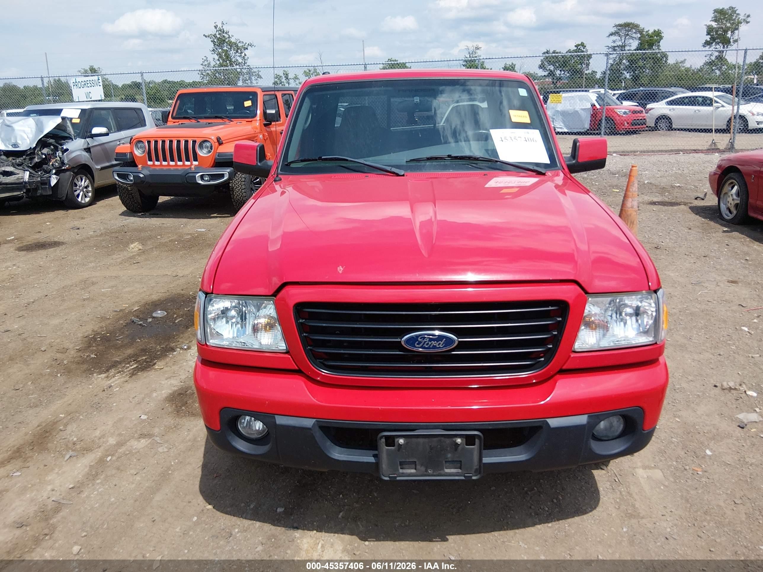 2009 Ford Ranger Fx4 Off-road/sport/xlt Red vin: 1FTZR45E89PA42414