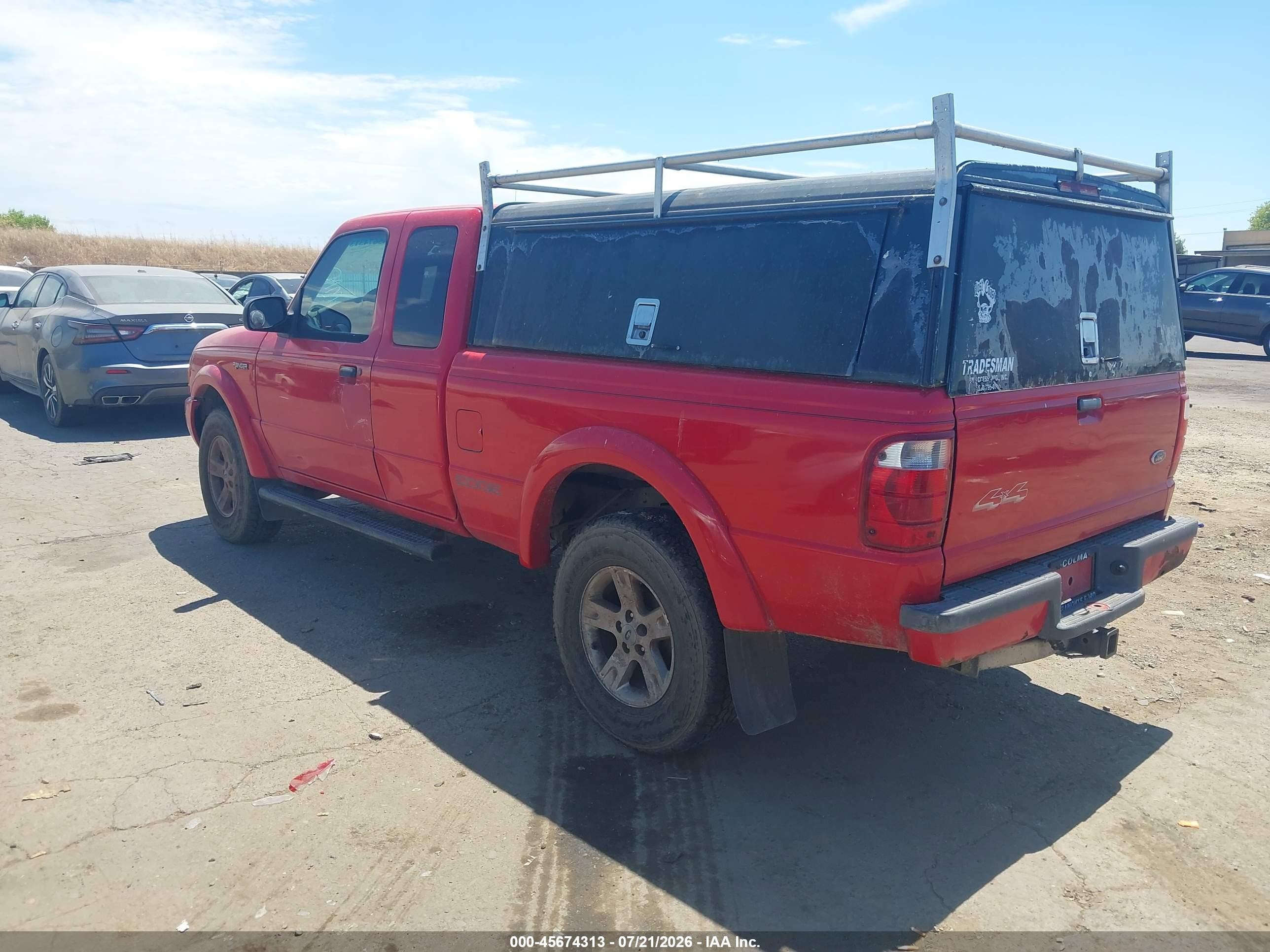 2002 Ford Ranger Edge/xlt Red vin: 1FTZR45E92PA78022