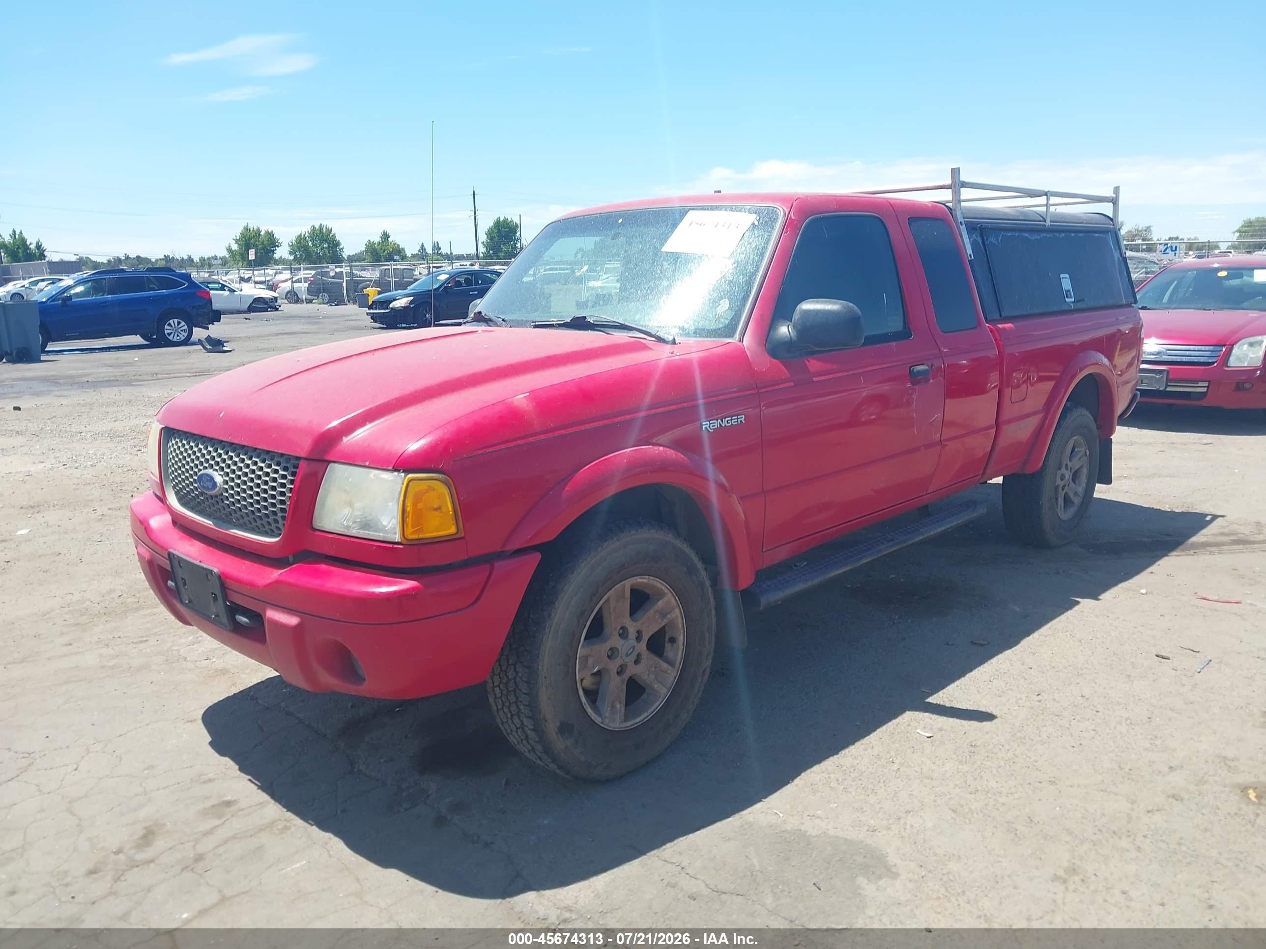 2002 Ford Ranger Edge/xlt Red vin: 1FTZR45E92PA78022