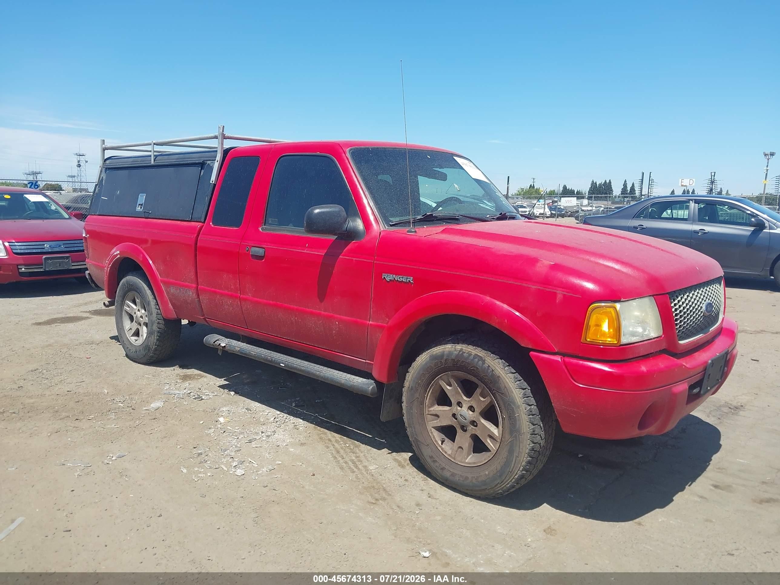 2002 Ford Ranger Edge/xlt Red vin: 1FTZR45E92PA78022