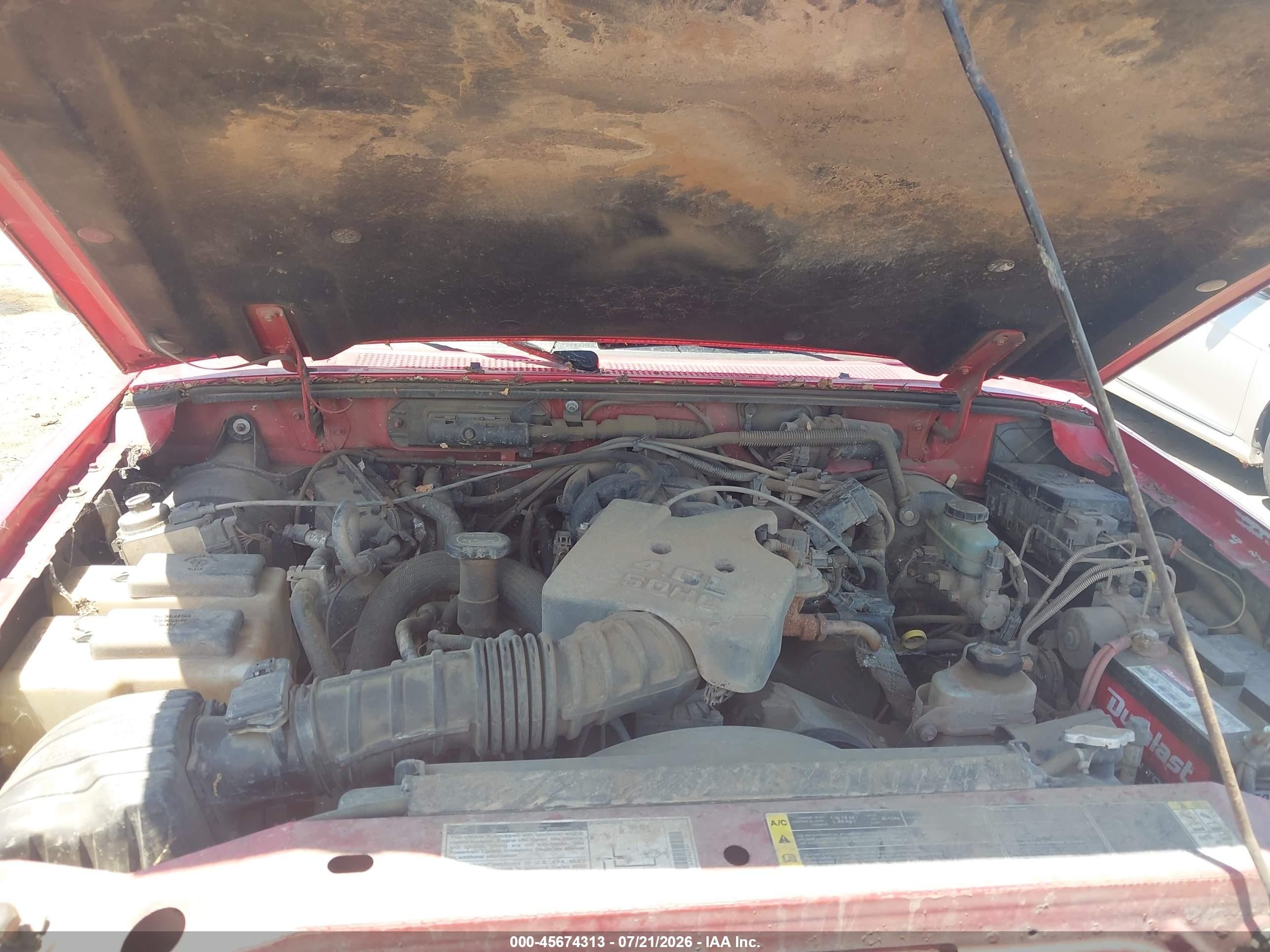 2002 Ford Ranger Edge/xlt Red vin: 1FTZR45E92PA78022