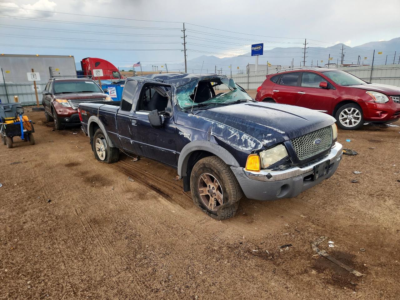 2003 Ford Ranger Super Cab Blue vin: 1FTZR45E93PA50884