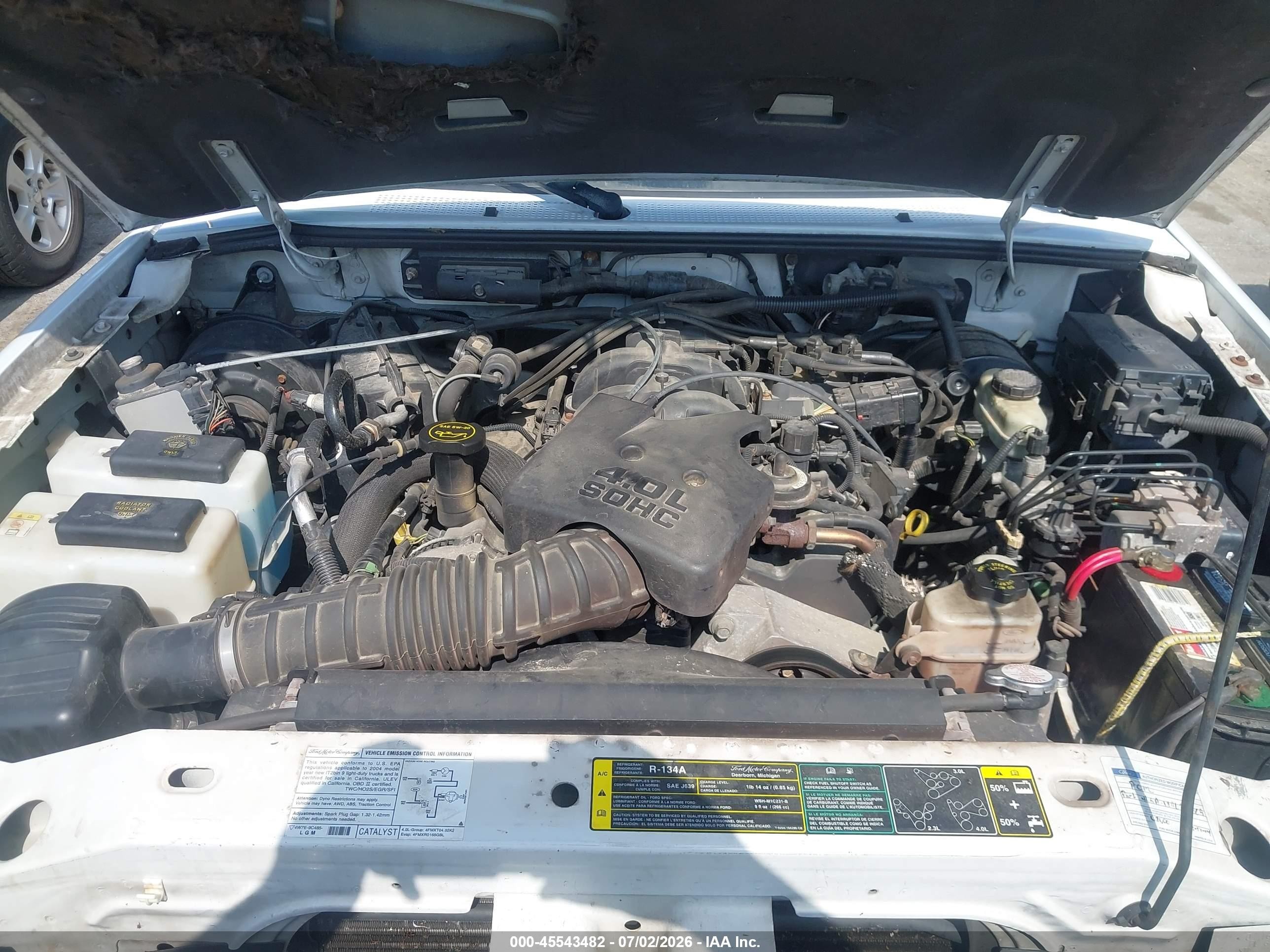 2004 Ford Ranger Edge/tremor/xlt White vin: 1FTZR45E94PA87578