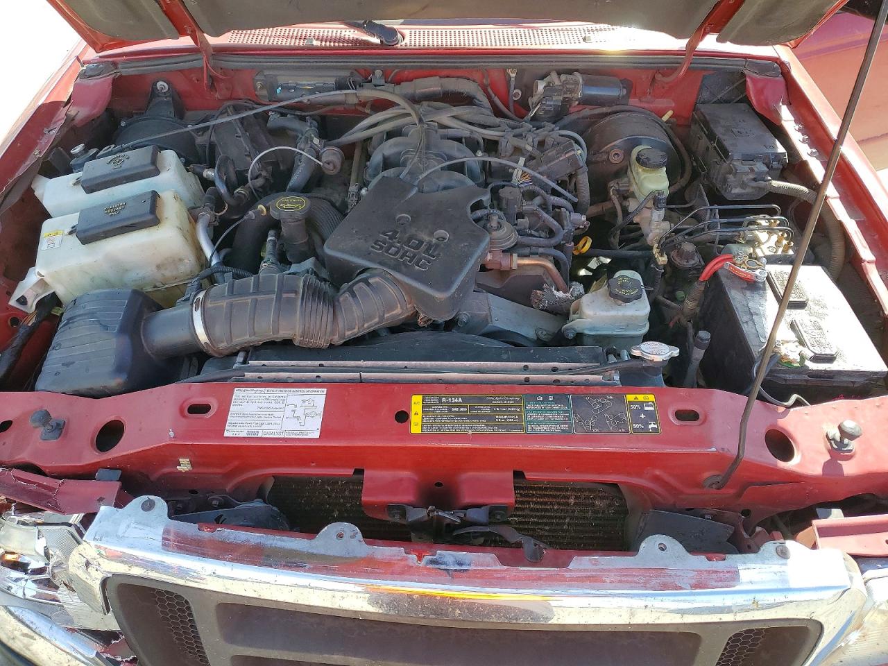 2004 Ford Ranger Red vin: 1FTZR45E94PB48847