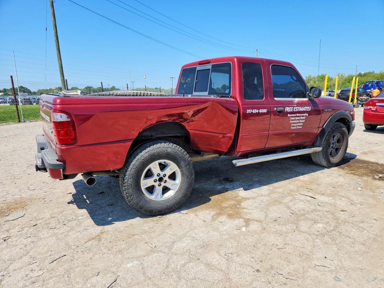 2005 Ford Ranger Super Cab Red vin: 1FTZR45E95PA65694