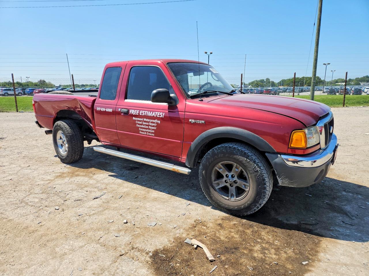 2005 Ford Ranger Super Cab Red vin: 1FTZR45E95PA65694