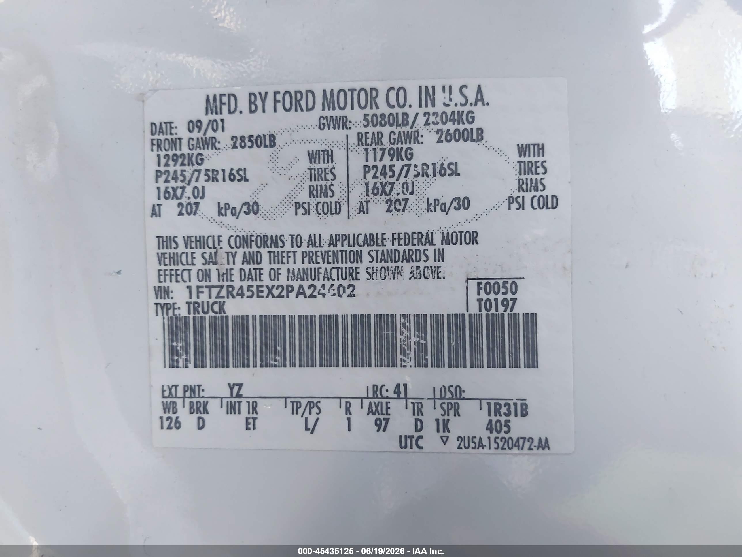 2002 Ford Ranger Edge/xlt White vin: 1FTZR45EX2PA24602