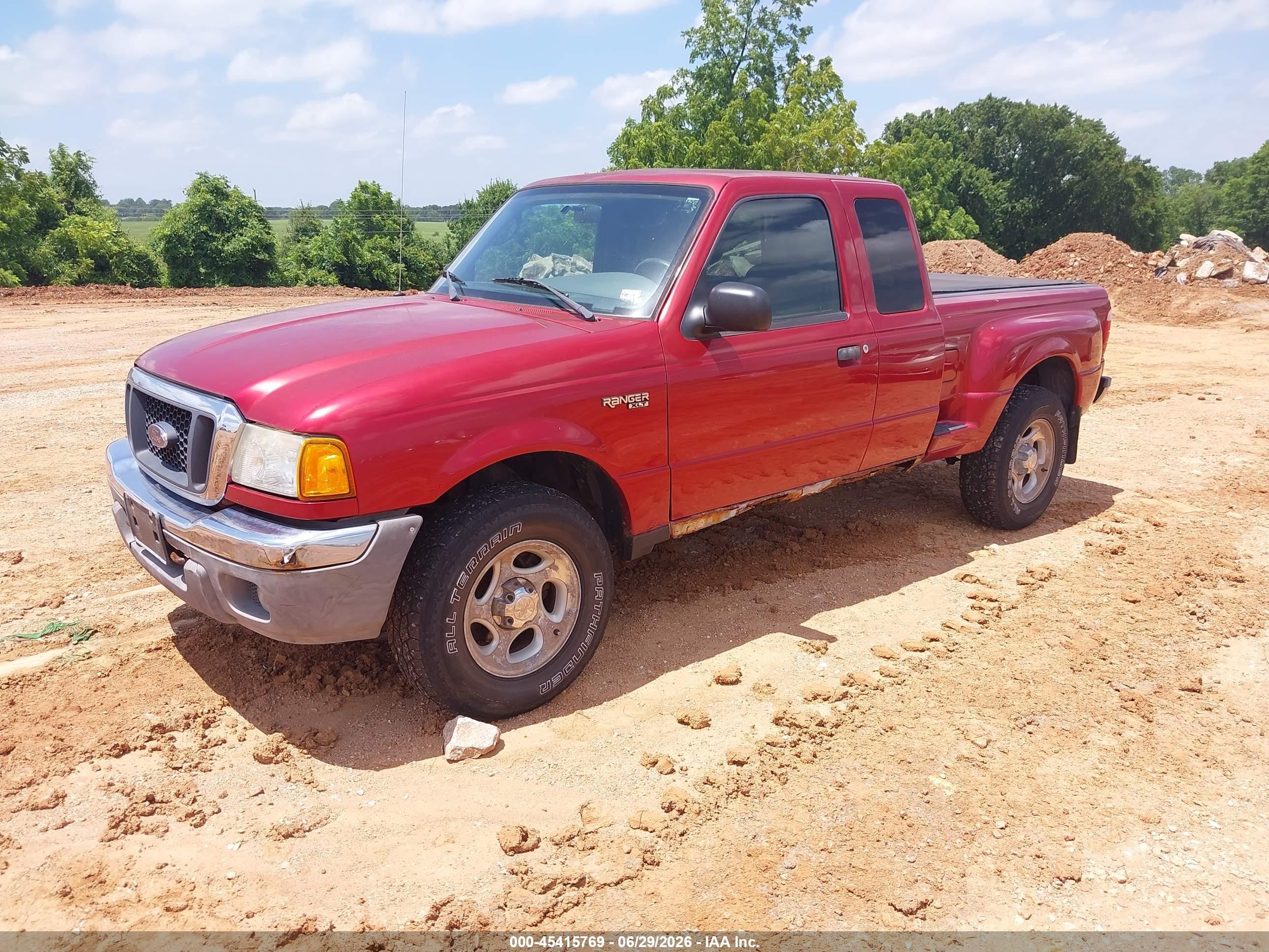 2004 Ford Ranger Edge/tremor/xlt Red vin: 1FTZR45EX4PB25593