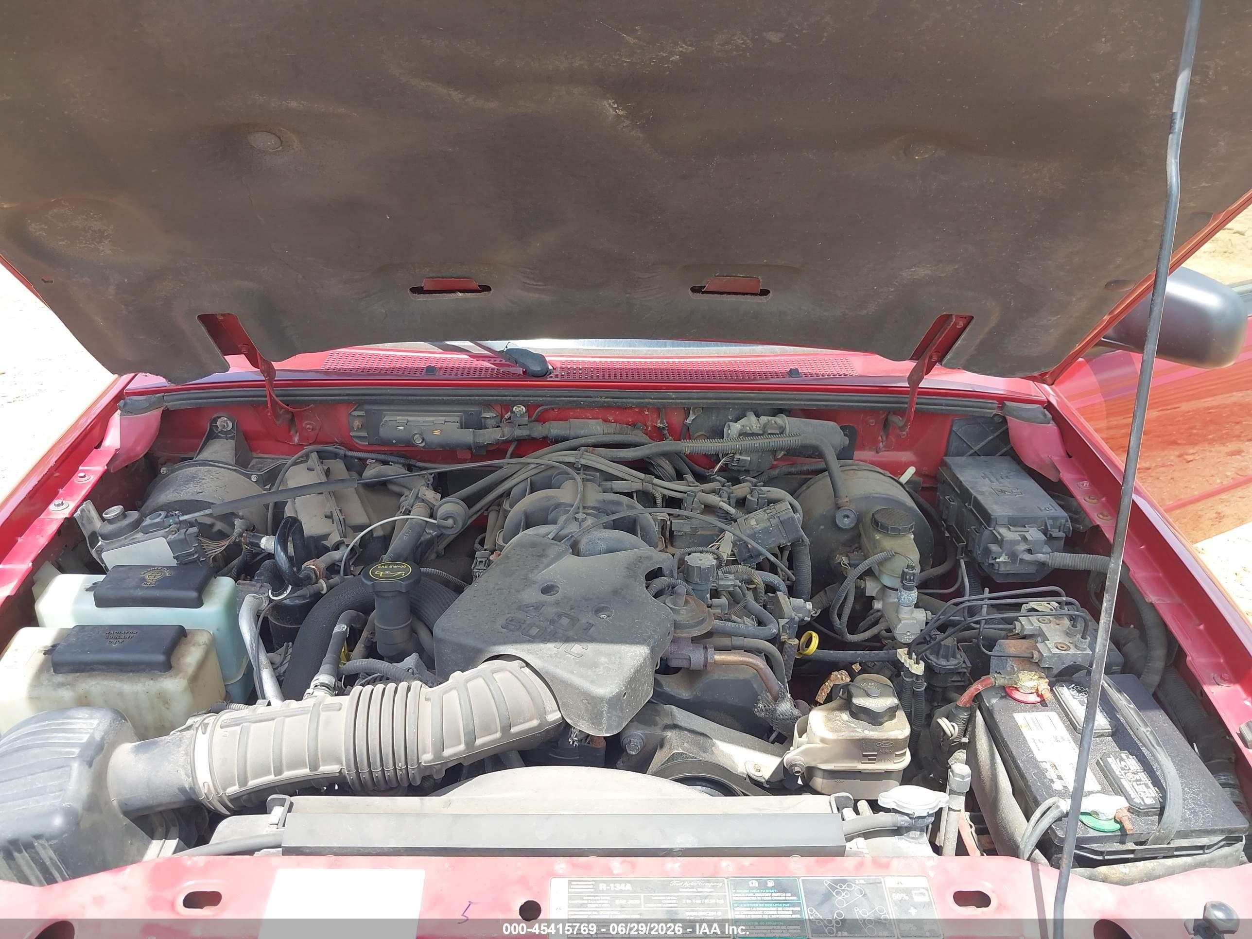 2004 Ford Ranger Edge/tremor/xlt Red vin: 1FTZR45EX4PB25593