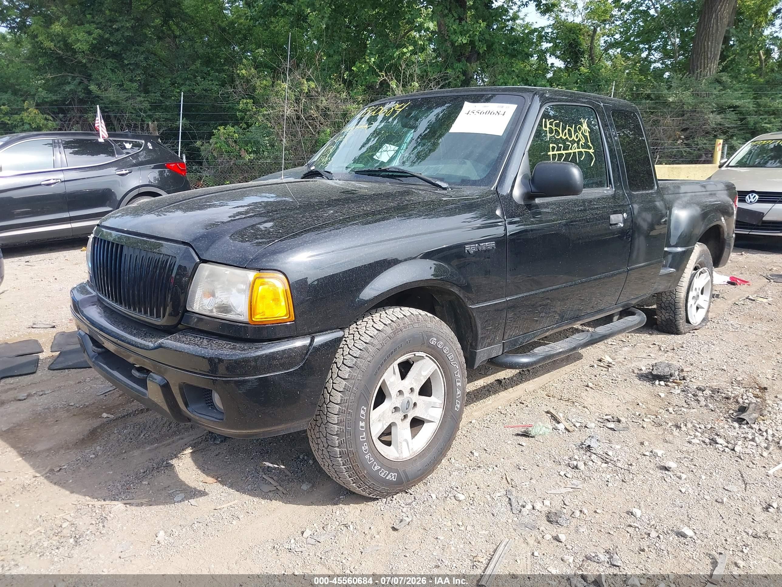 2004 Ford Ranger Edge/tremor/xlt Black vin: 1FTZR45EX4PB33953