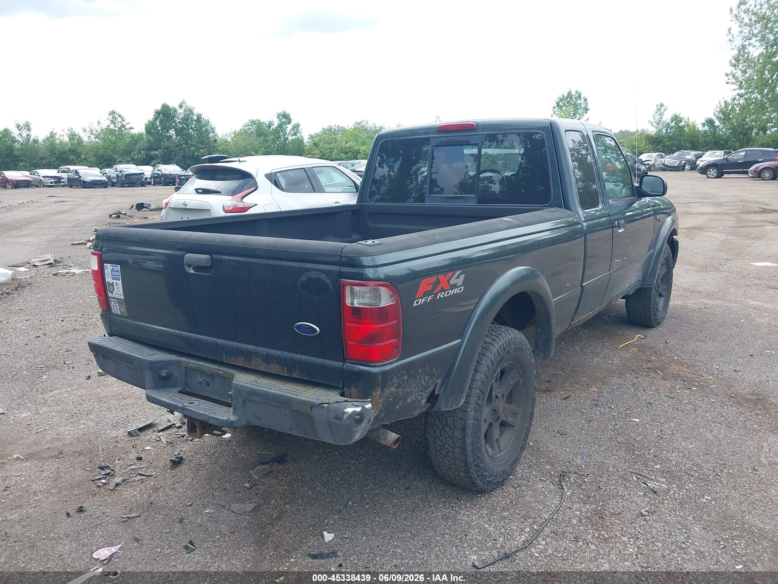 2004 Ford Ranger Super Cab Green vin: 1FTZR45EX4TA00472