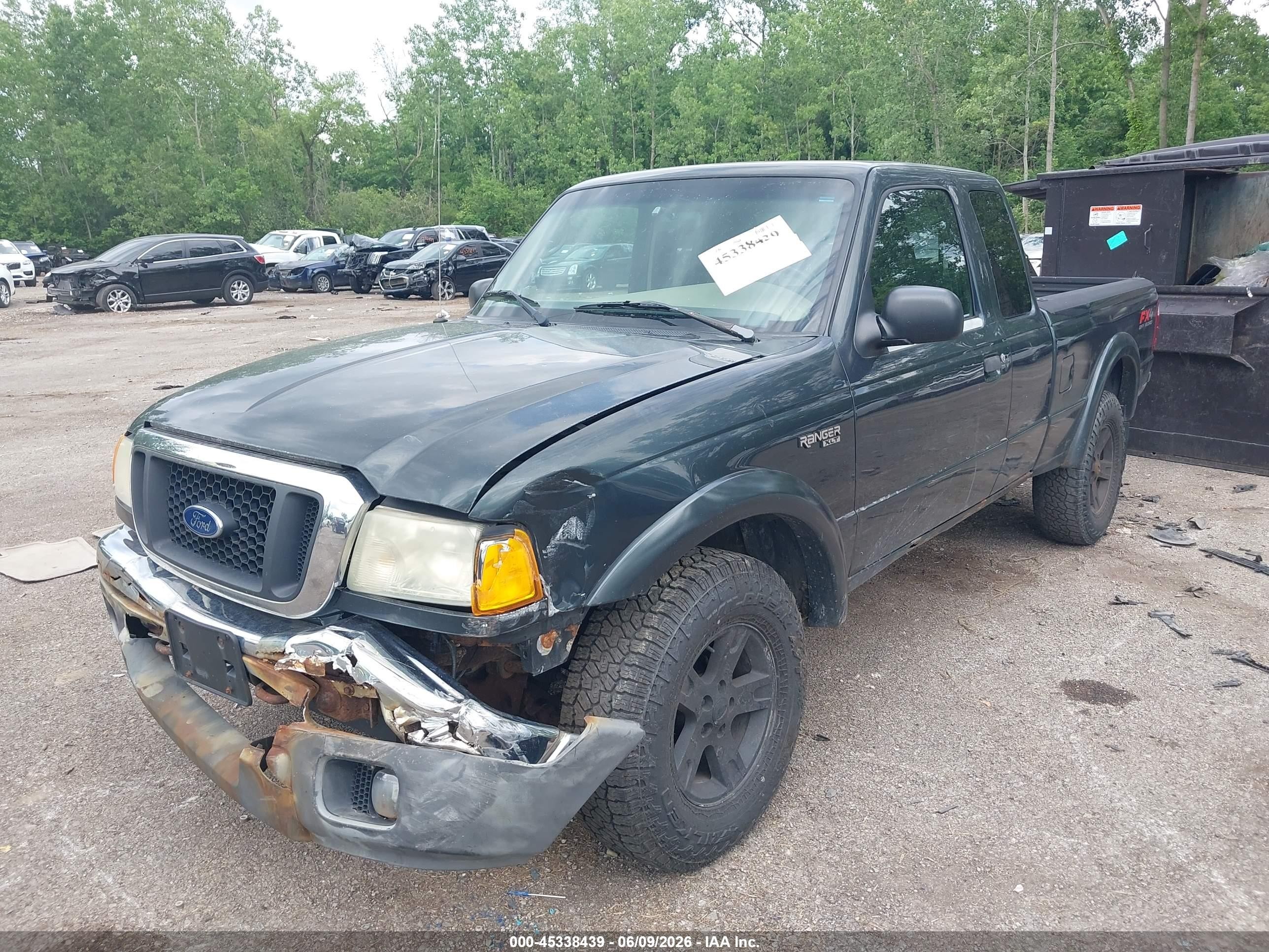 2004 Ford Ranger Super Cab Green vin: 1FTZR45EX4TA00472