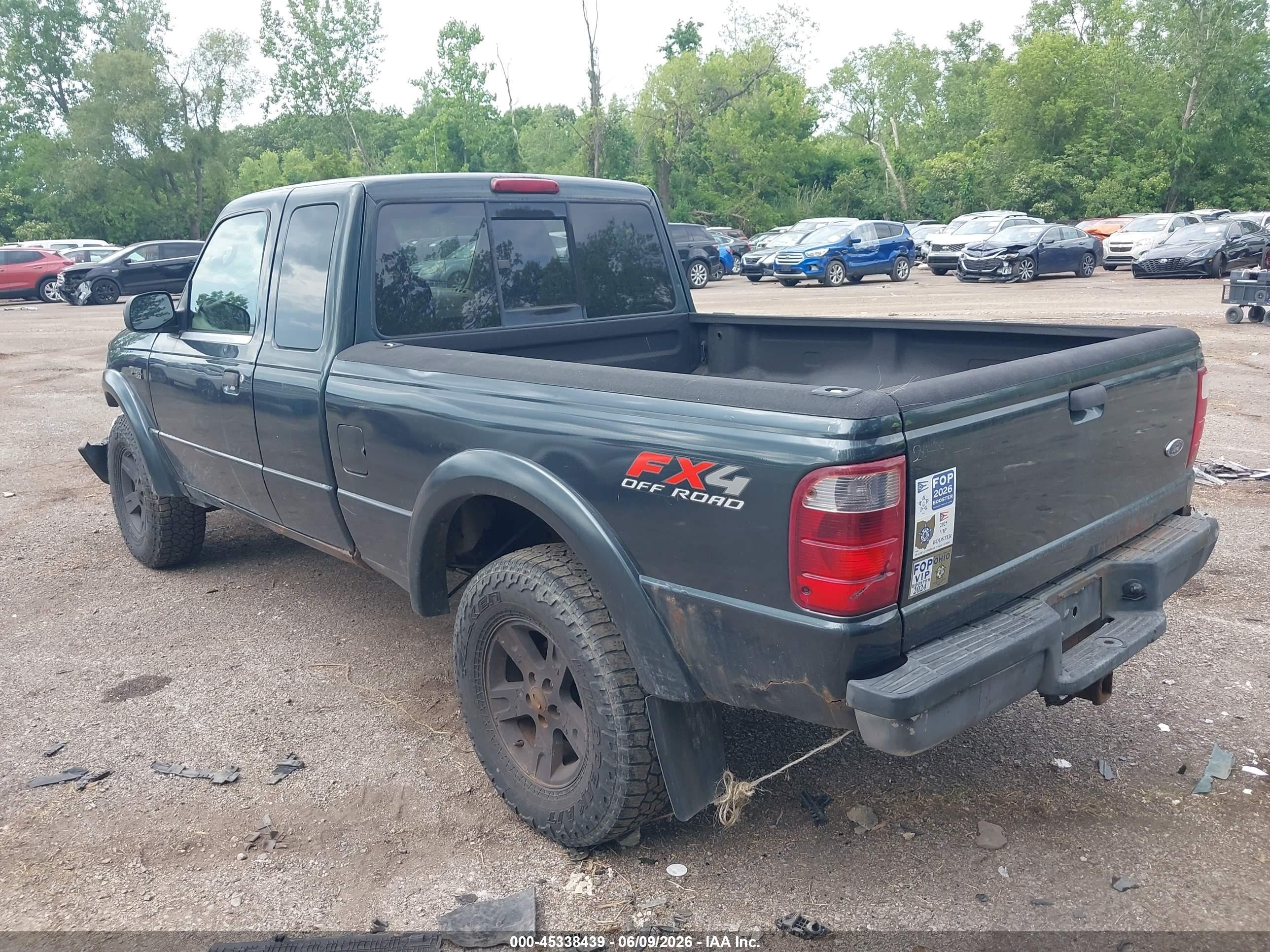 2004 Ford Ranger Super Cab Green vin: 1FTZR45EX4TA00472