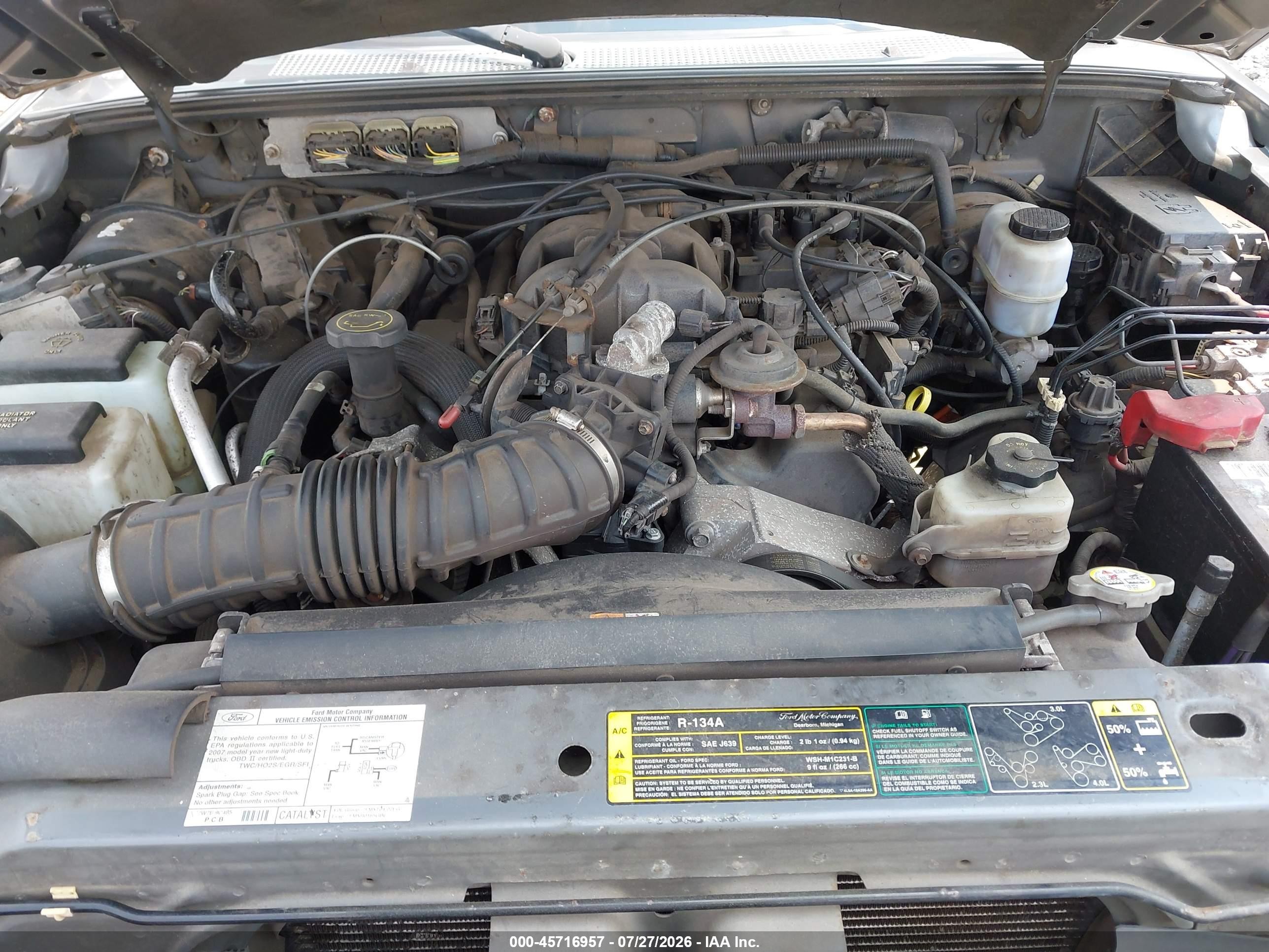 2007 Ford Ranger Fx4 Level Ii/fx4 Off-road/sport/xlt Gray vin: 1FTZR45EX7PA89361