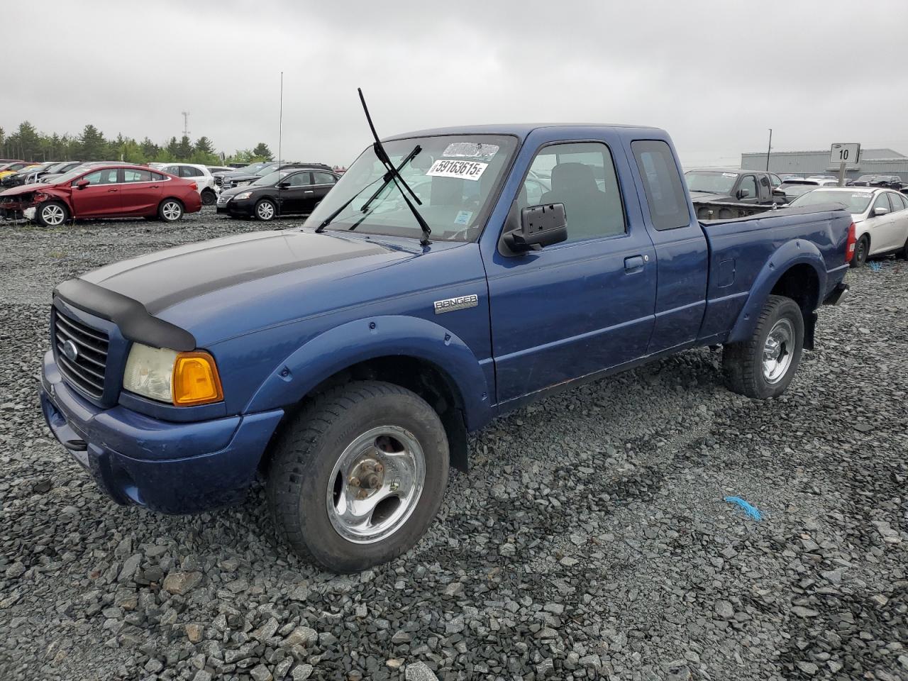 2008 Ford Ranger Super Cab Blue vin: 1FTYR44U58PA98474