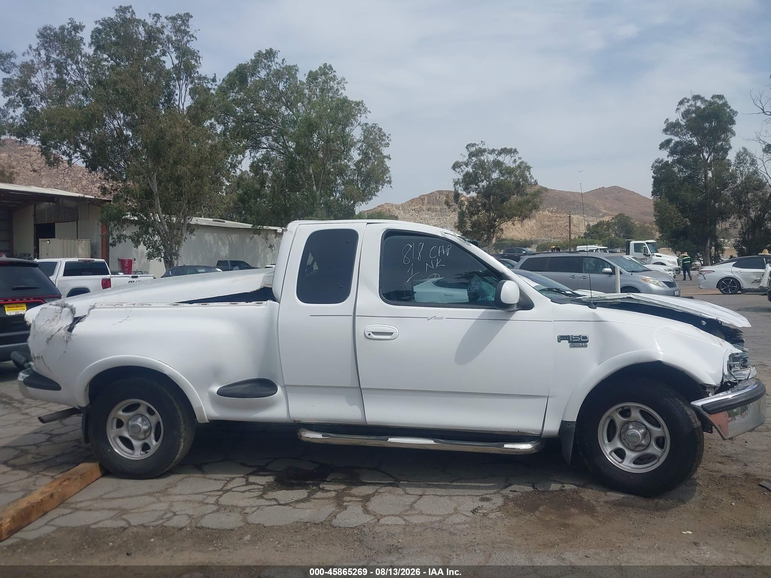 1998 Ford F-150 Lariat/xl/xlt White vin: 1FTZX0765WKB86399