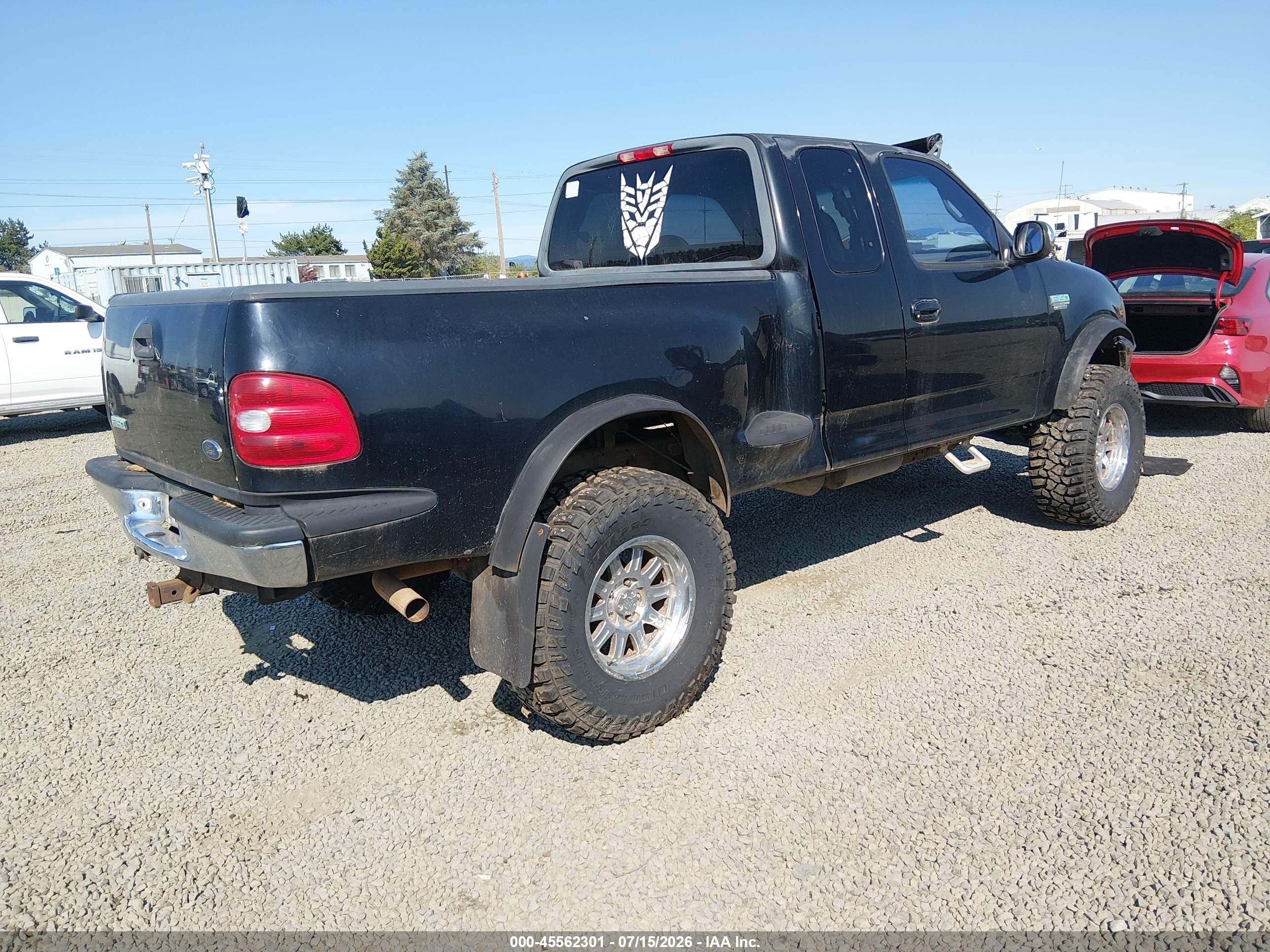 1998 Ford F-150 Lariat/xl/xlt Black vin: 1FTZX07W8WKC20724