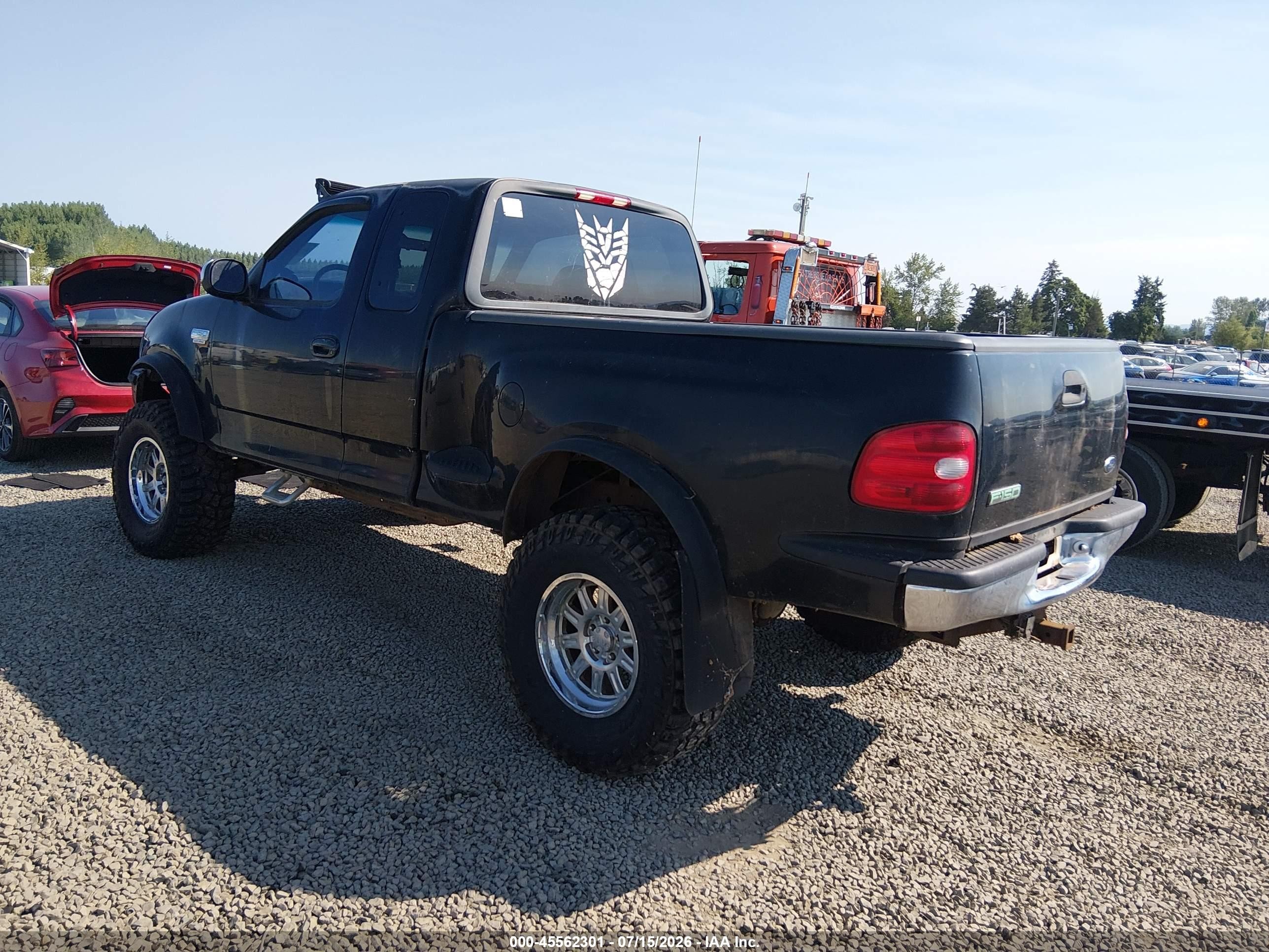 1998 Ford F-150 Lariat/xl/xlt Black vin: 1FTZX07W8WKC20724
